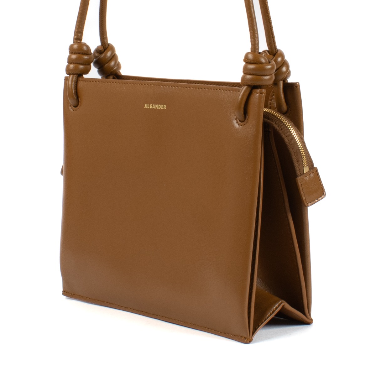 Jil Sander Camel Knot Detail Leather Tote bag ○ Labellov ○ Buy