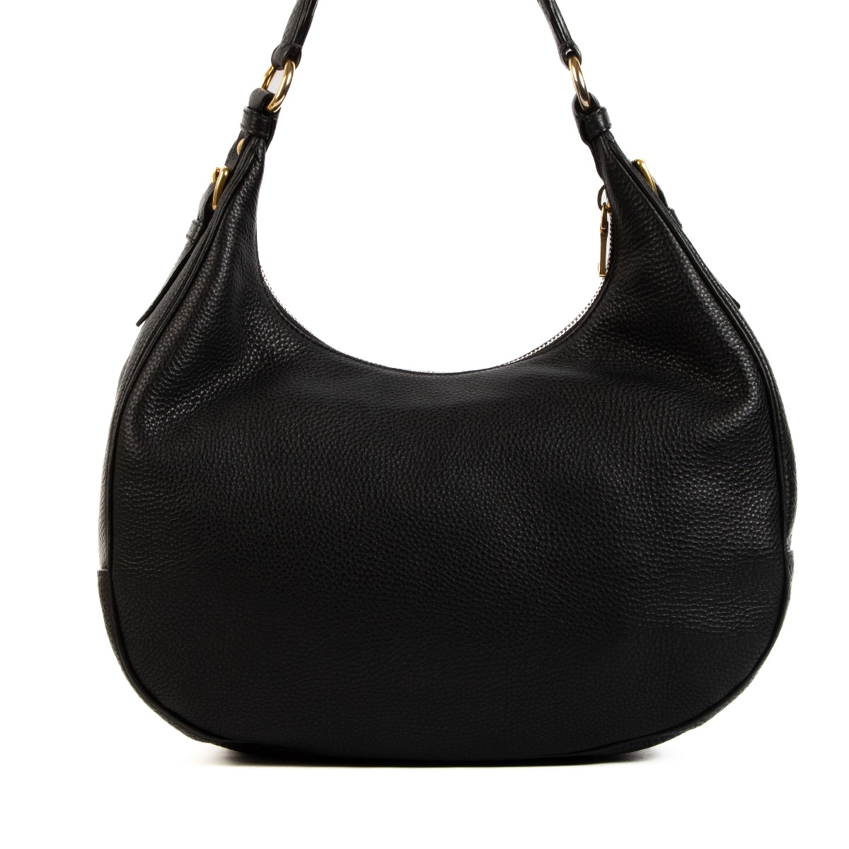 Prada Black Vitello Daino Hobo Shoulder Bag ○ Labellov ○ Buy and