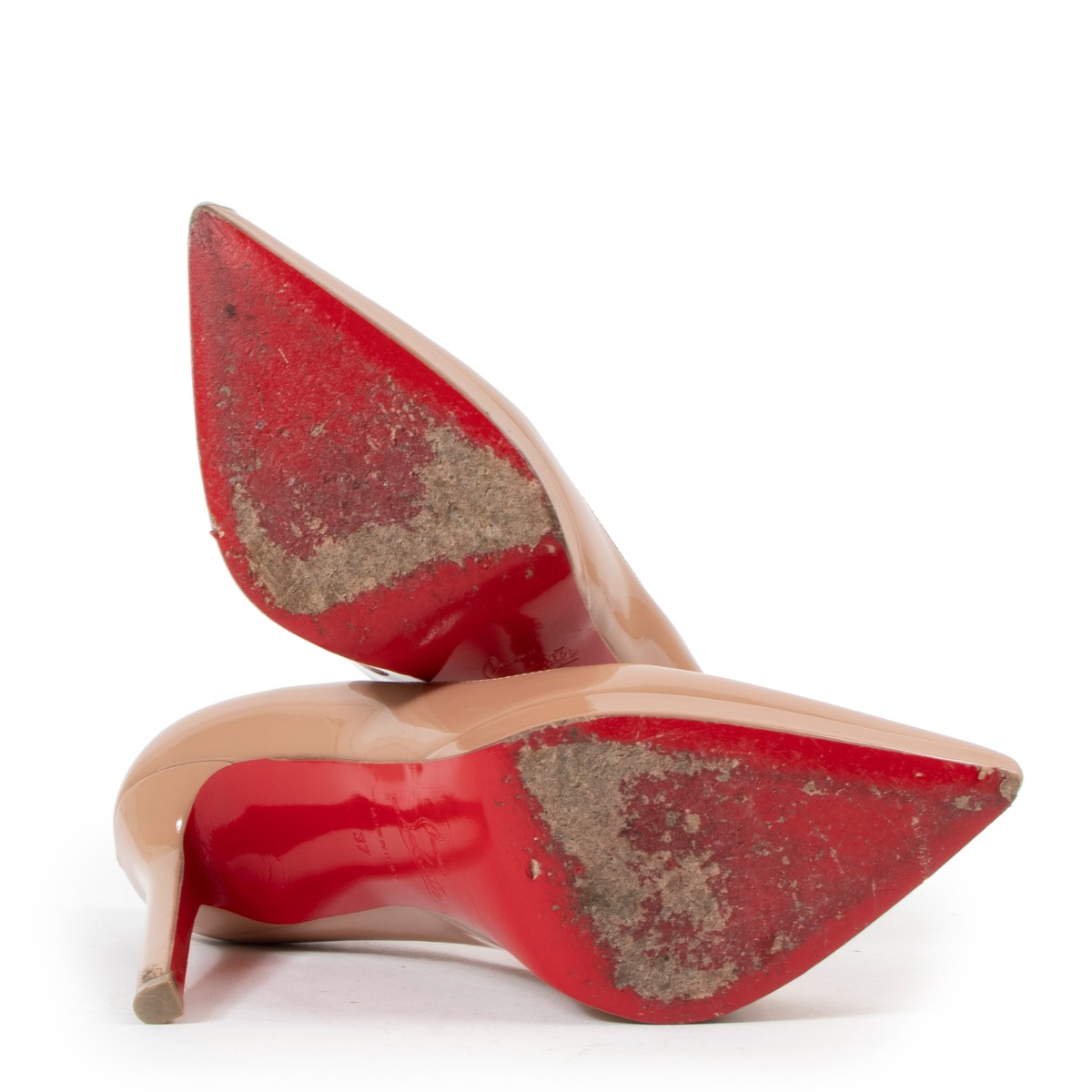 Christian Louboutin Private Number 120 Latte Patent Leather Heels Size 37 Labellov Buy and Sell Authentic Luxury