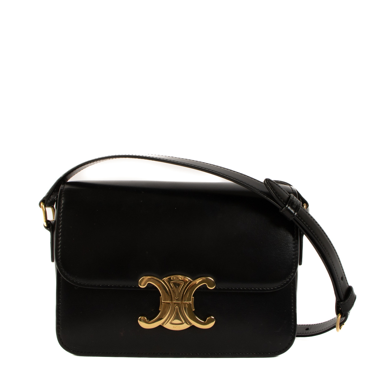 Celine Black Teen Triomphe Crossbody Bag ○ Labellov ○ Buy and