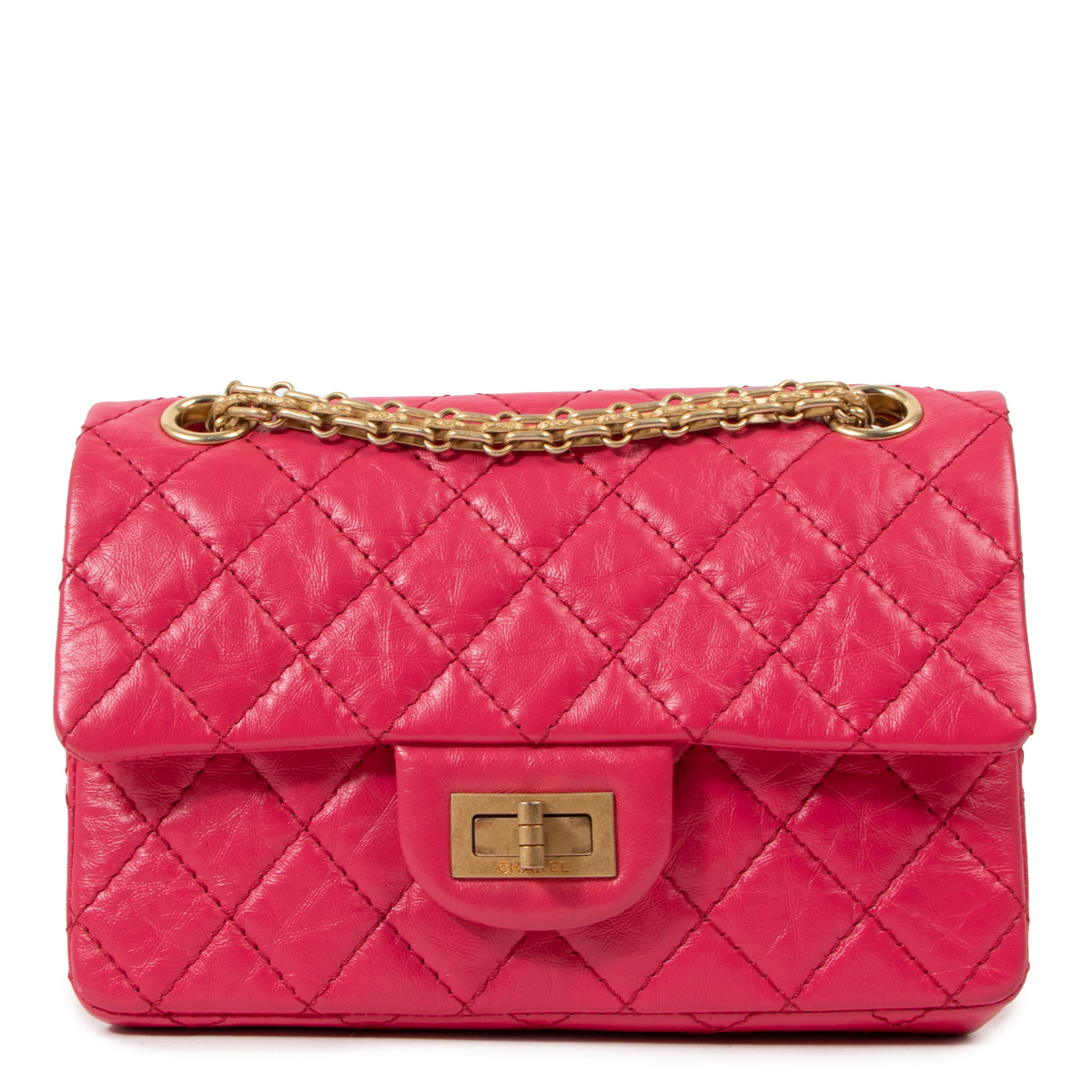 Chanel Mini 2.55 Fuchsia Reissue Flap Bag ○ Labellov ○ Buy and