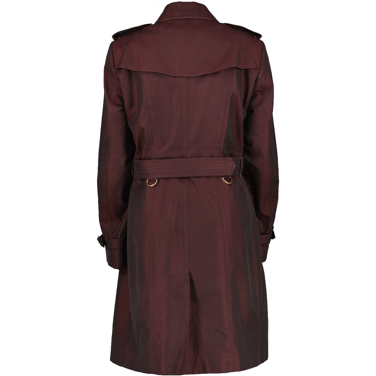 Burberry Burgundy Trench Coat With Wool Lining ○ Labellov