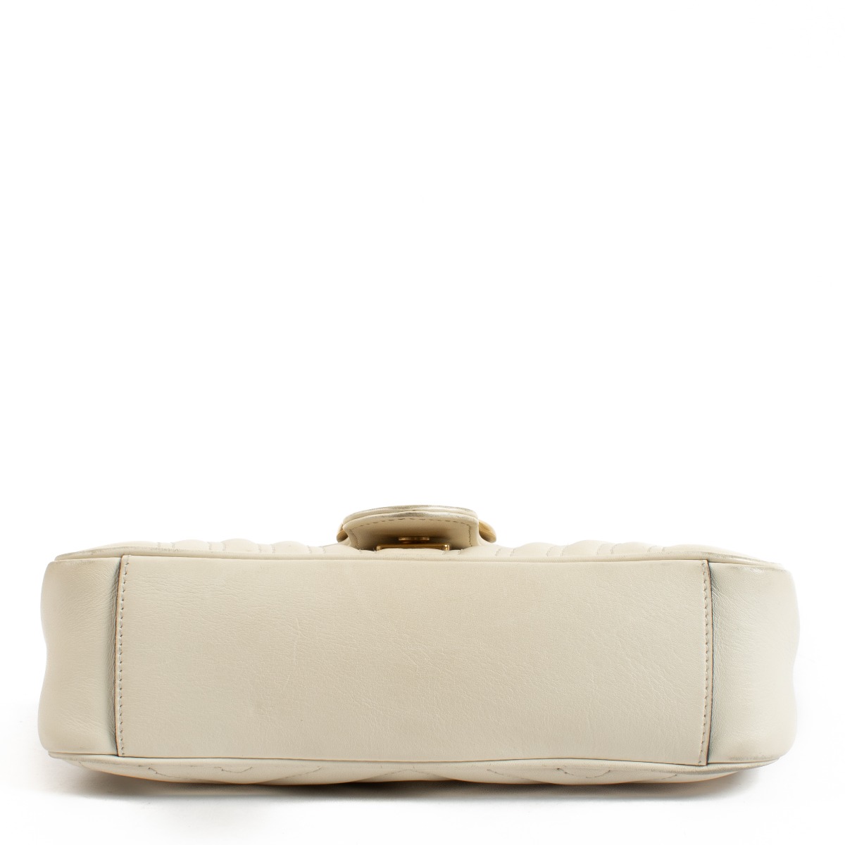 Gucci White Leather GG Marmont Small Bag ○ Labellov ○ Buy