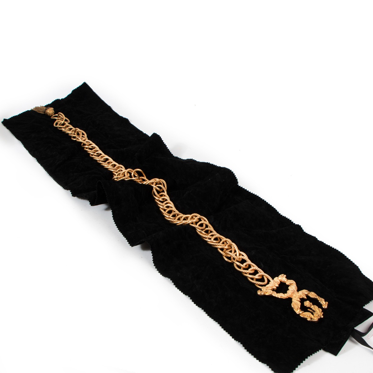 Dolce & Gabbana Gold Logo Tassel Belt ○ Labellov ○ Buy and