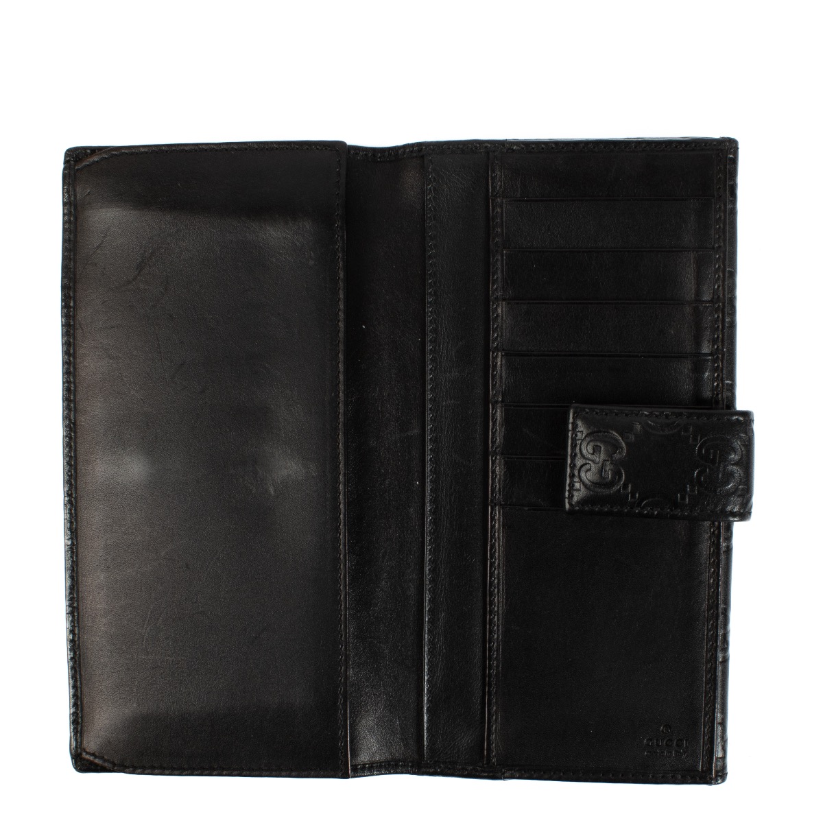 Gucci Black Guccissima Long Wallet ○ Labellov ○ Buy and