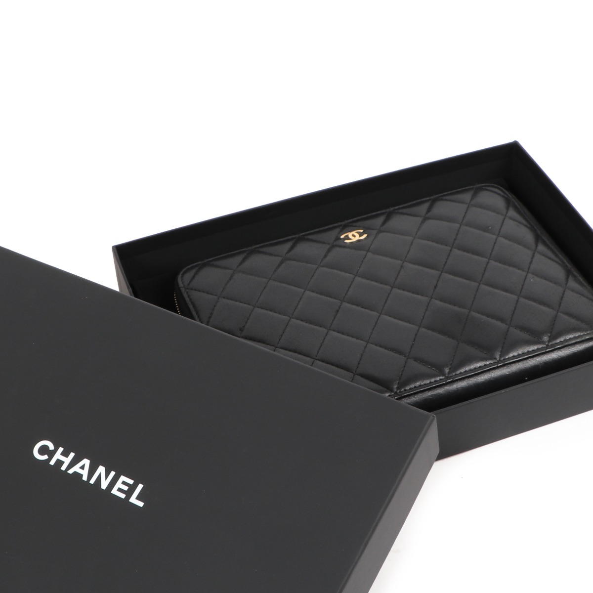CHANEL ブラック マネークリップ CHANEL シャネル 小物 マネークリップ ブラック シルバー金具