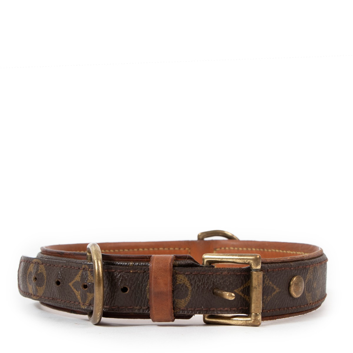 Louis Vuitton Monogram Leather Dog Collar Leash