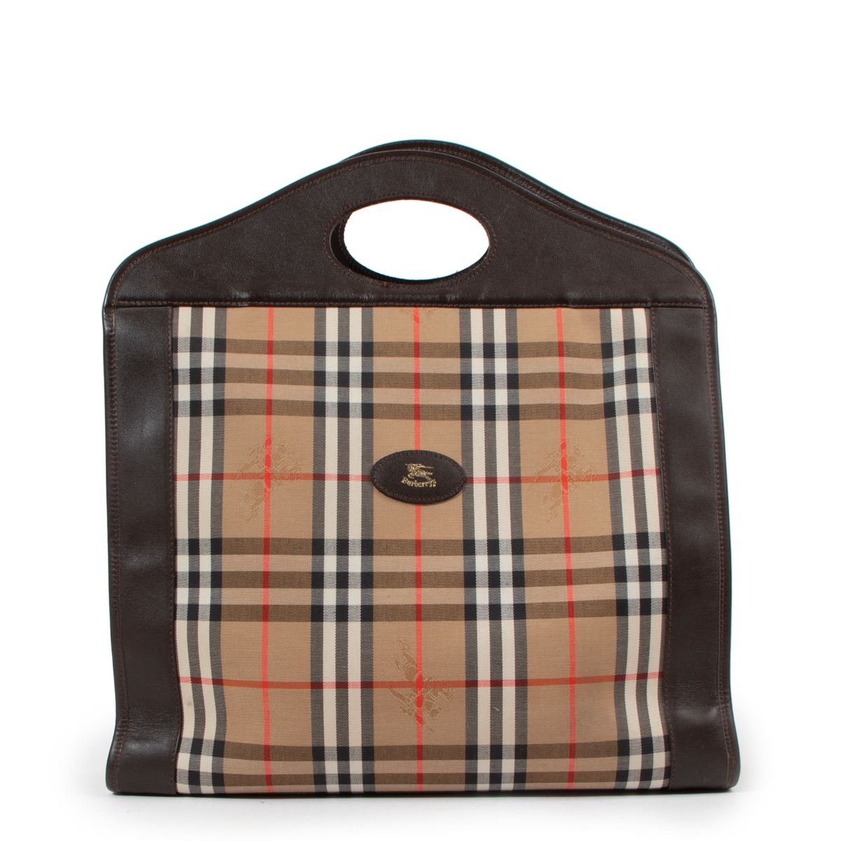 Burberry vintage check top tote