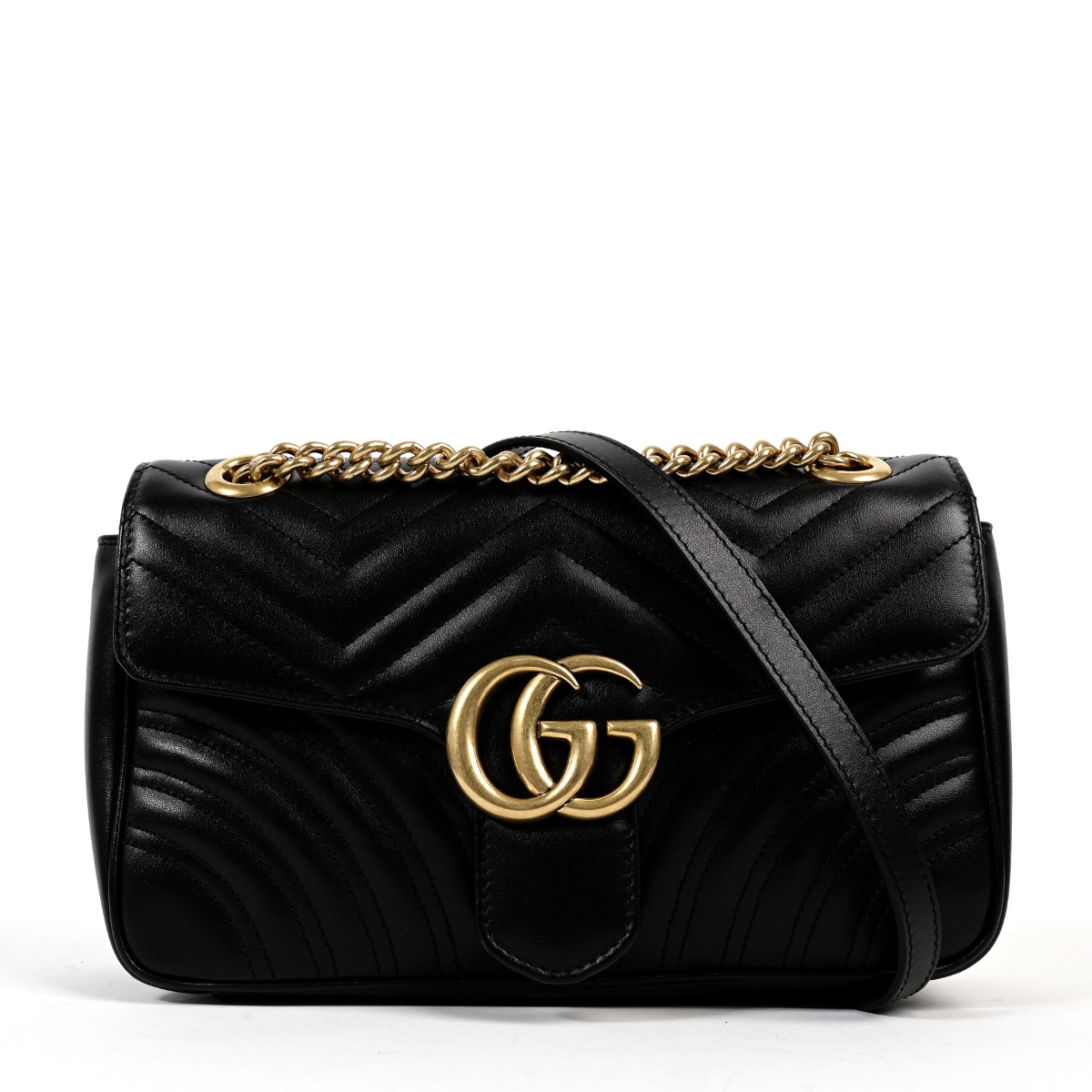 バッグ GUCCI L HANDLE LEATHER SHOULDER BAG GUCCI GG Marmont Medium Matelasse Leather Top Handle