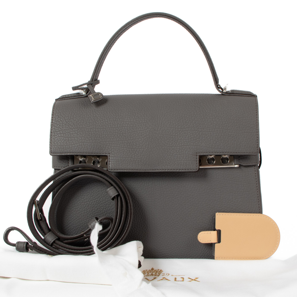 Delvaux Stone Crispy Calf Tempête MM ○ Labellov ○ Buy and