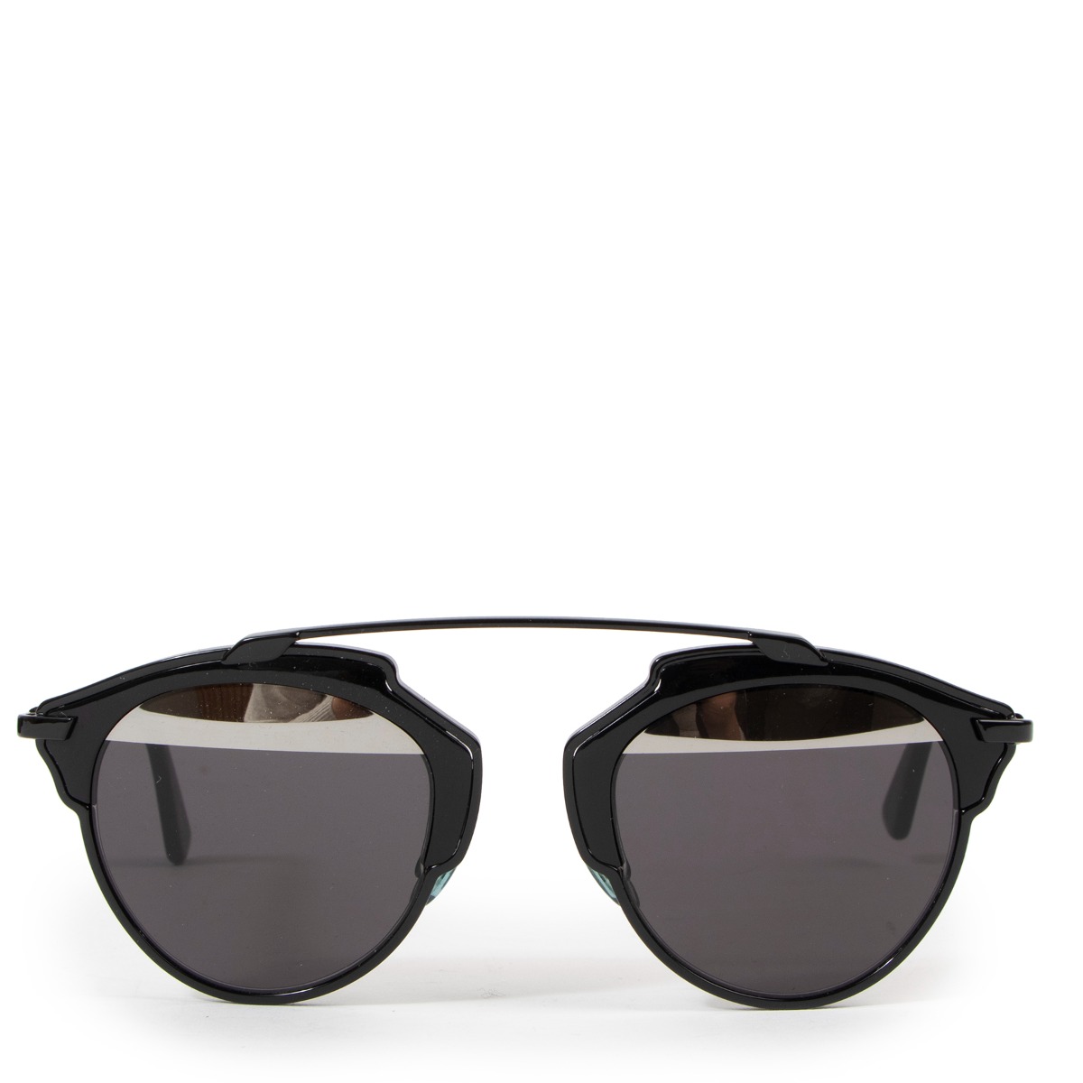 Christian Dior Black Metal DiorSoReal Aviator Sunglasses Labellov Buy and Sell Authentic Luxury