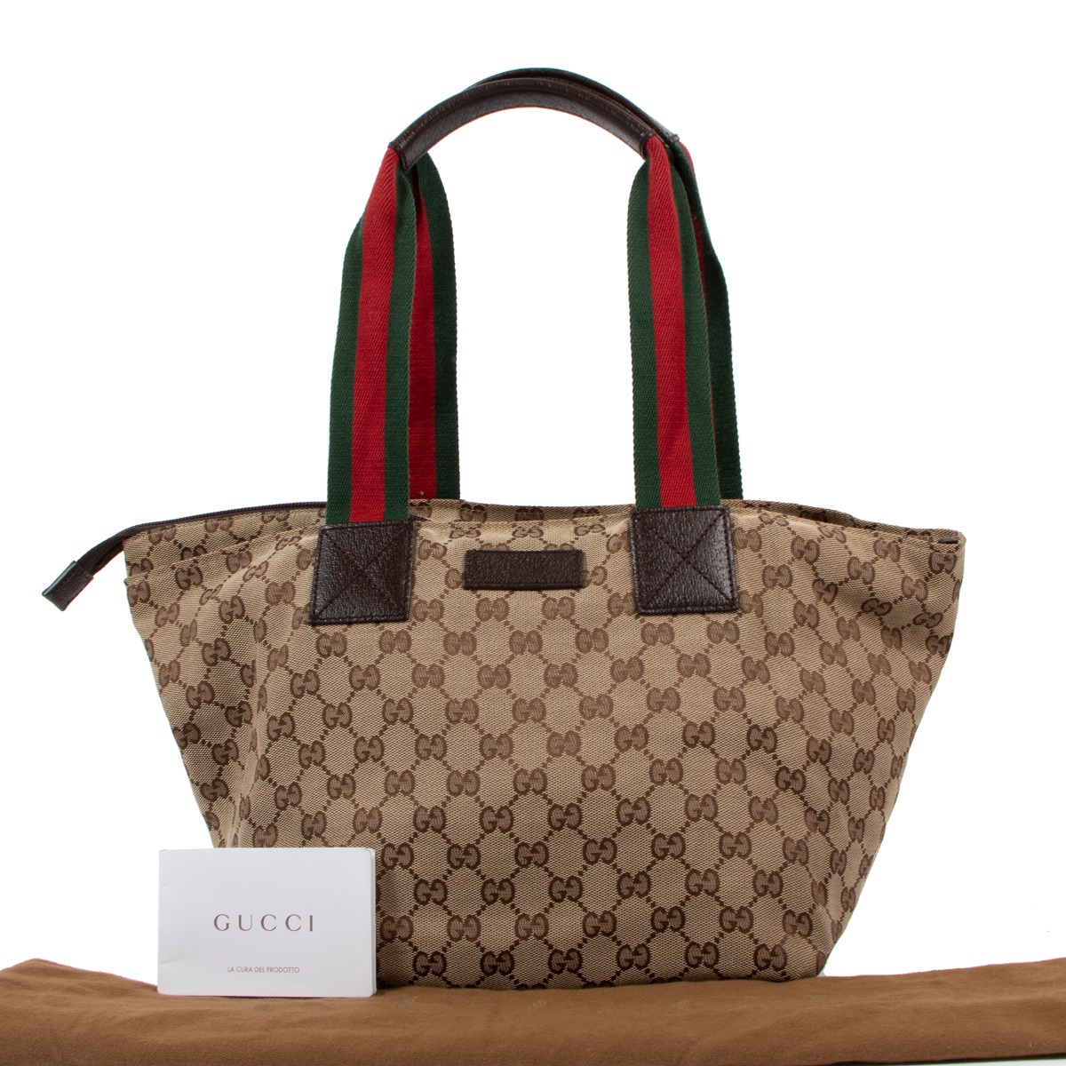Gucci GG Canvas Sherry Line Tote Bag ○ Labellov ○ Buy and