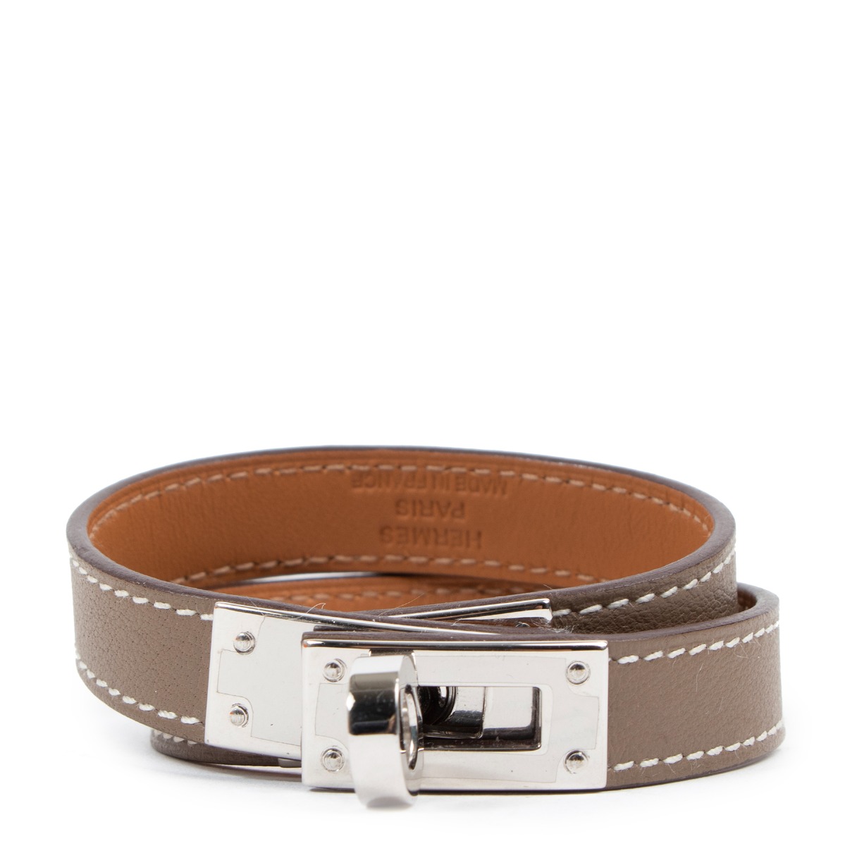 Hermès Kelly Double Tour Etoupe Swift Bracelet ○ Labellov ○ Buy