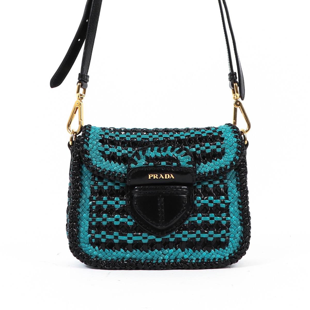 Clutch Prada Woven Madras Multicolor Original - FJW526