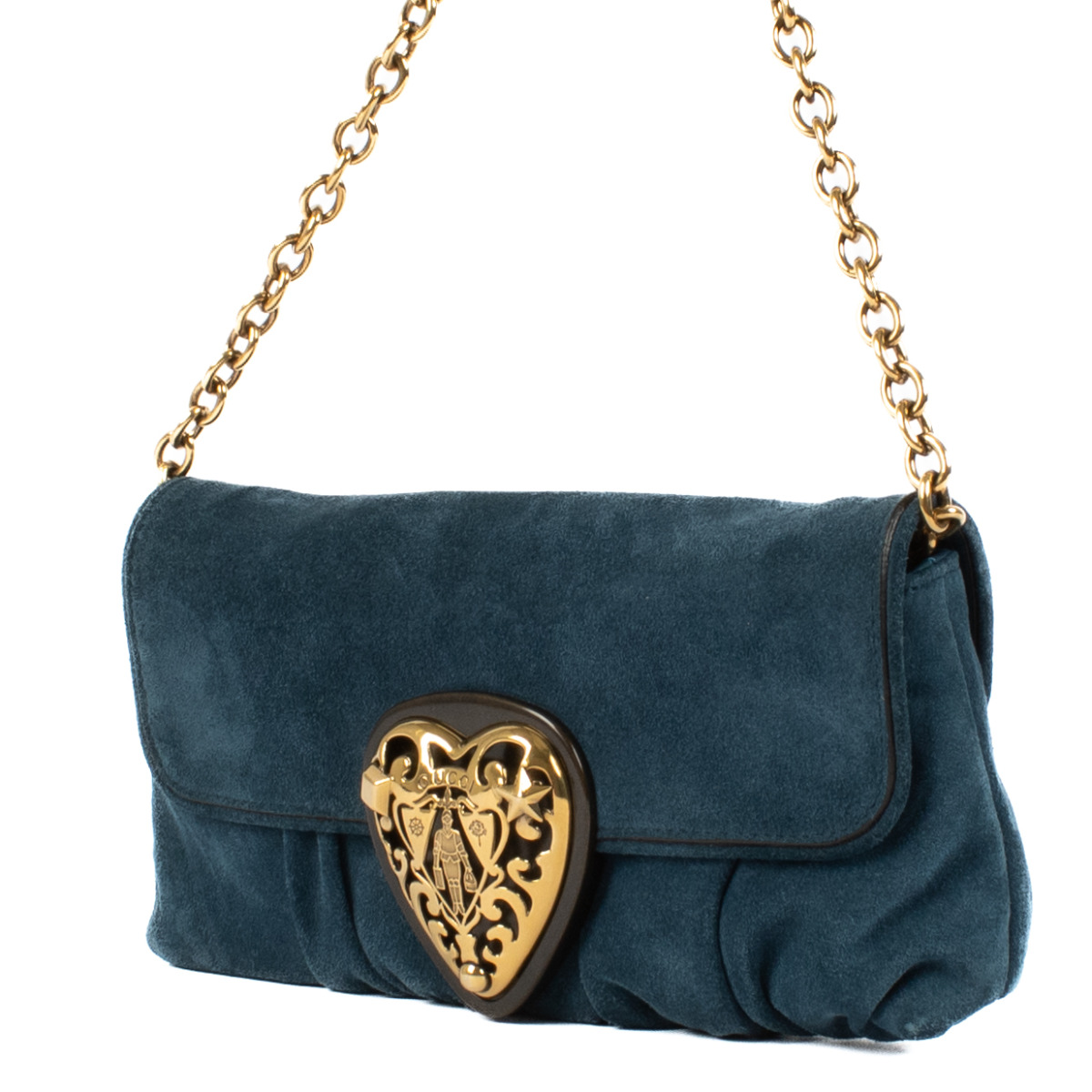 Gucci blue suede bag best sale