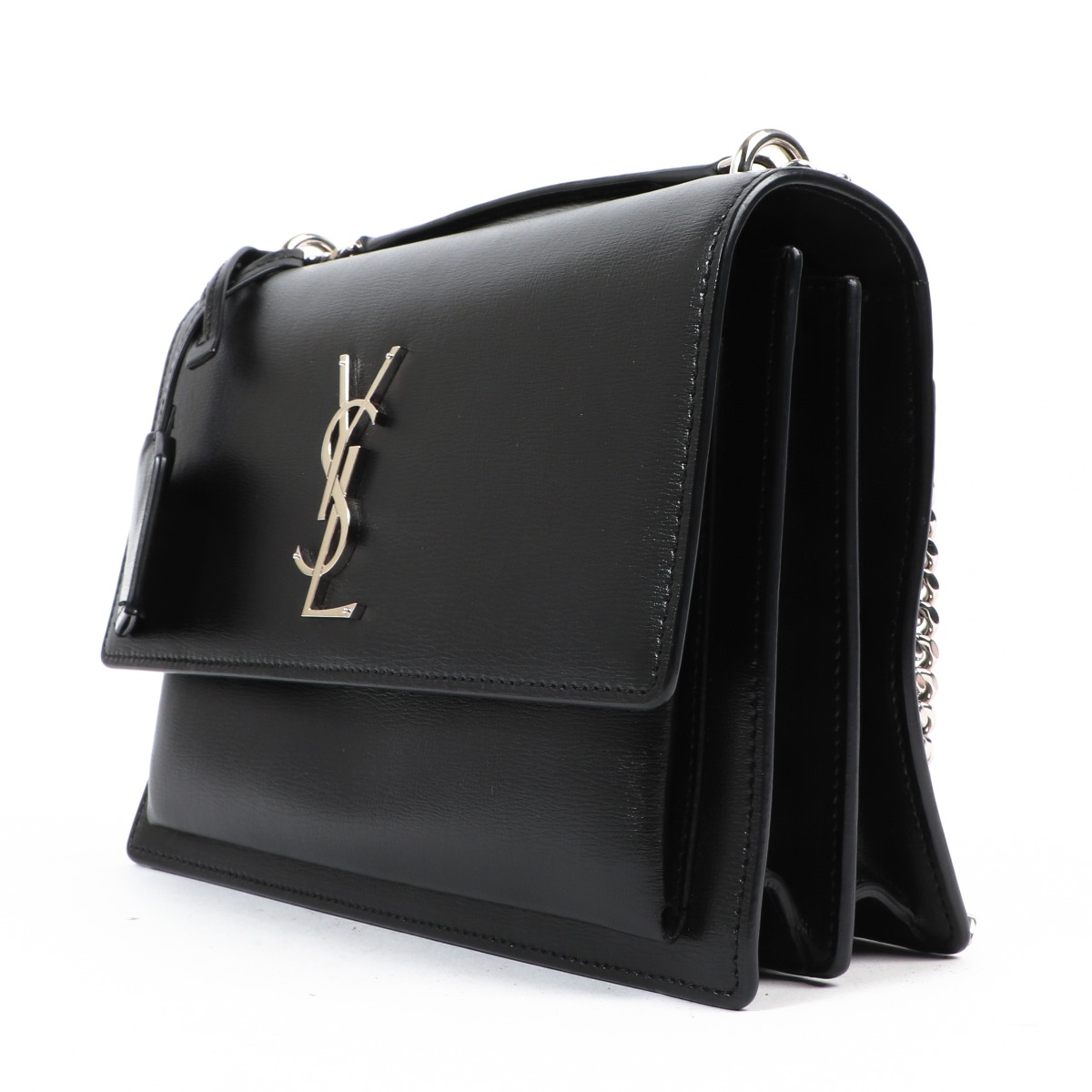 ラッカバンオンソー Small Sunset Chain Wallet In Black Coated Bark Leather – CHIIIQ