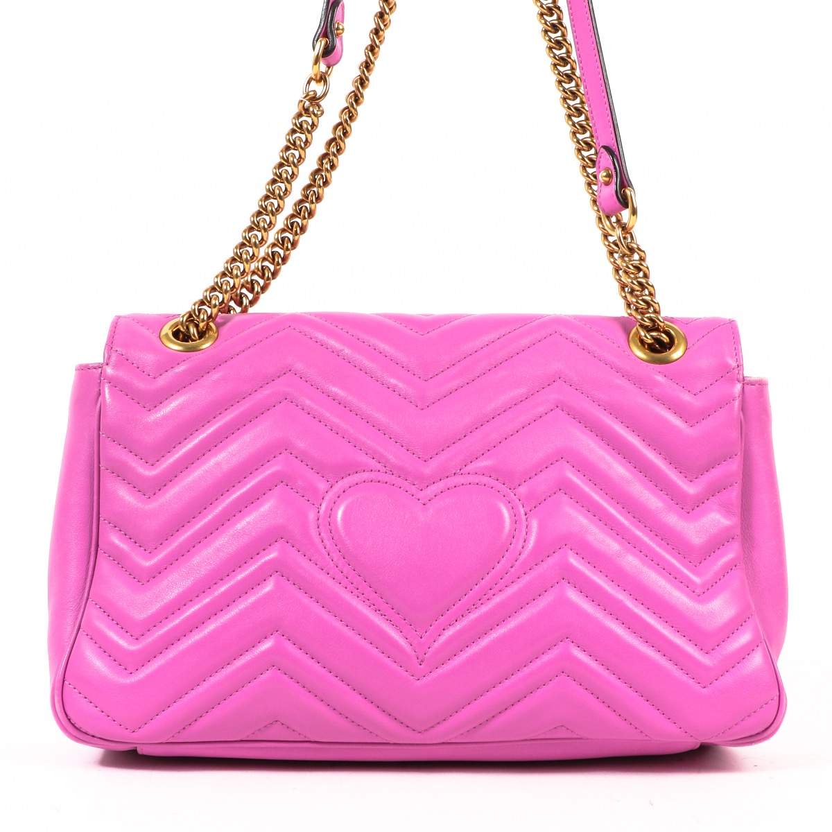 Gucci Pink Matelassé Leather Medium GG Marmont Bag