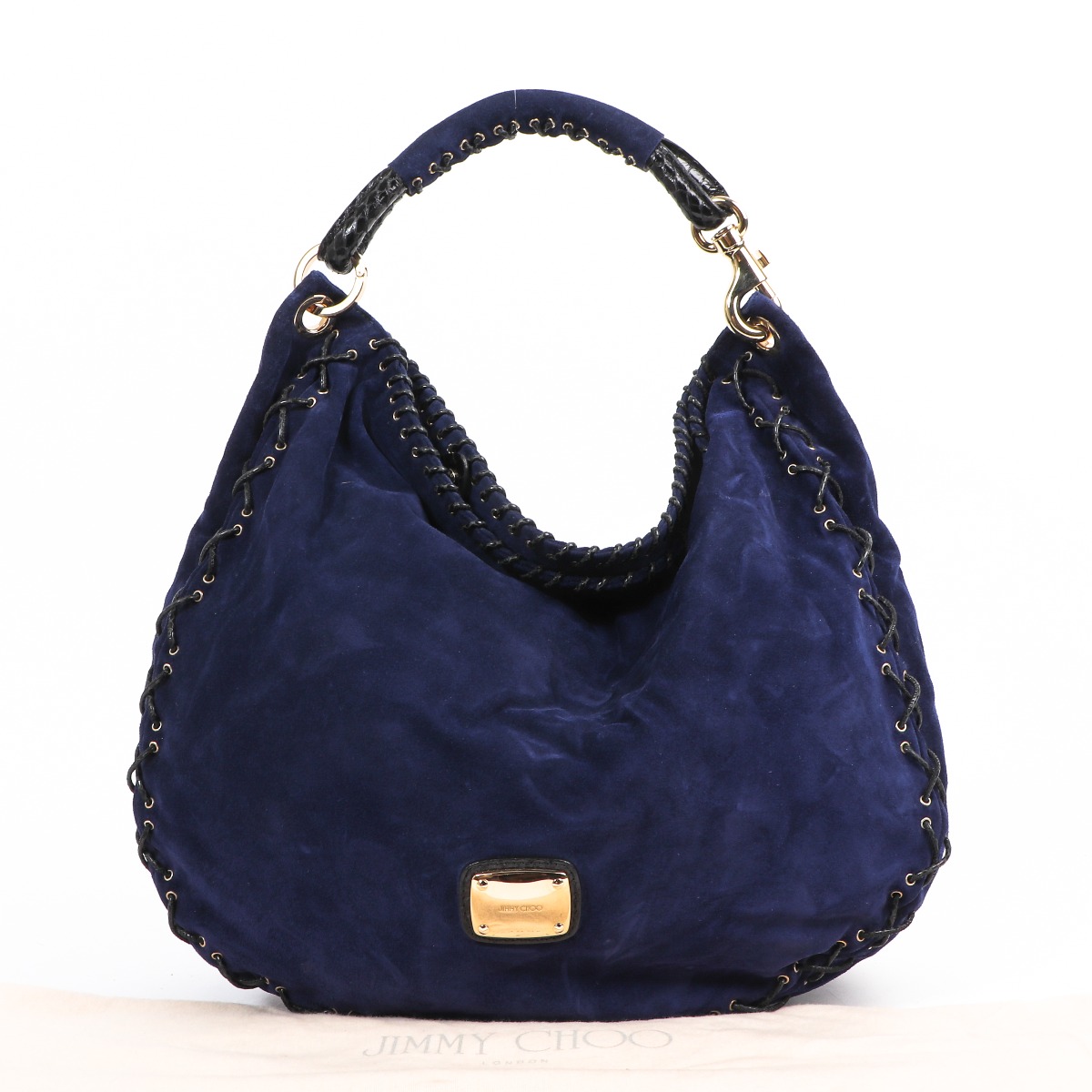 Navy suede shoulder bag hotsell