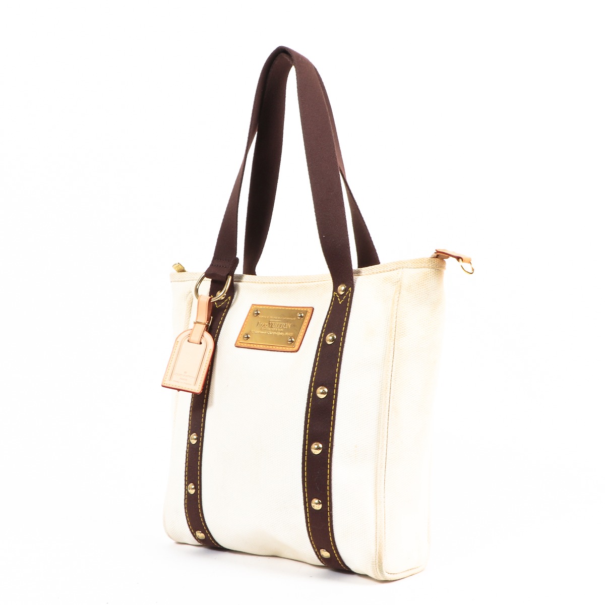 バッグ Louis Vuitton Antigua Cabas MM Louis Vuitton Antigua Cabas MM Striped Canvas Tote Bag ○ Labellov