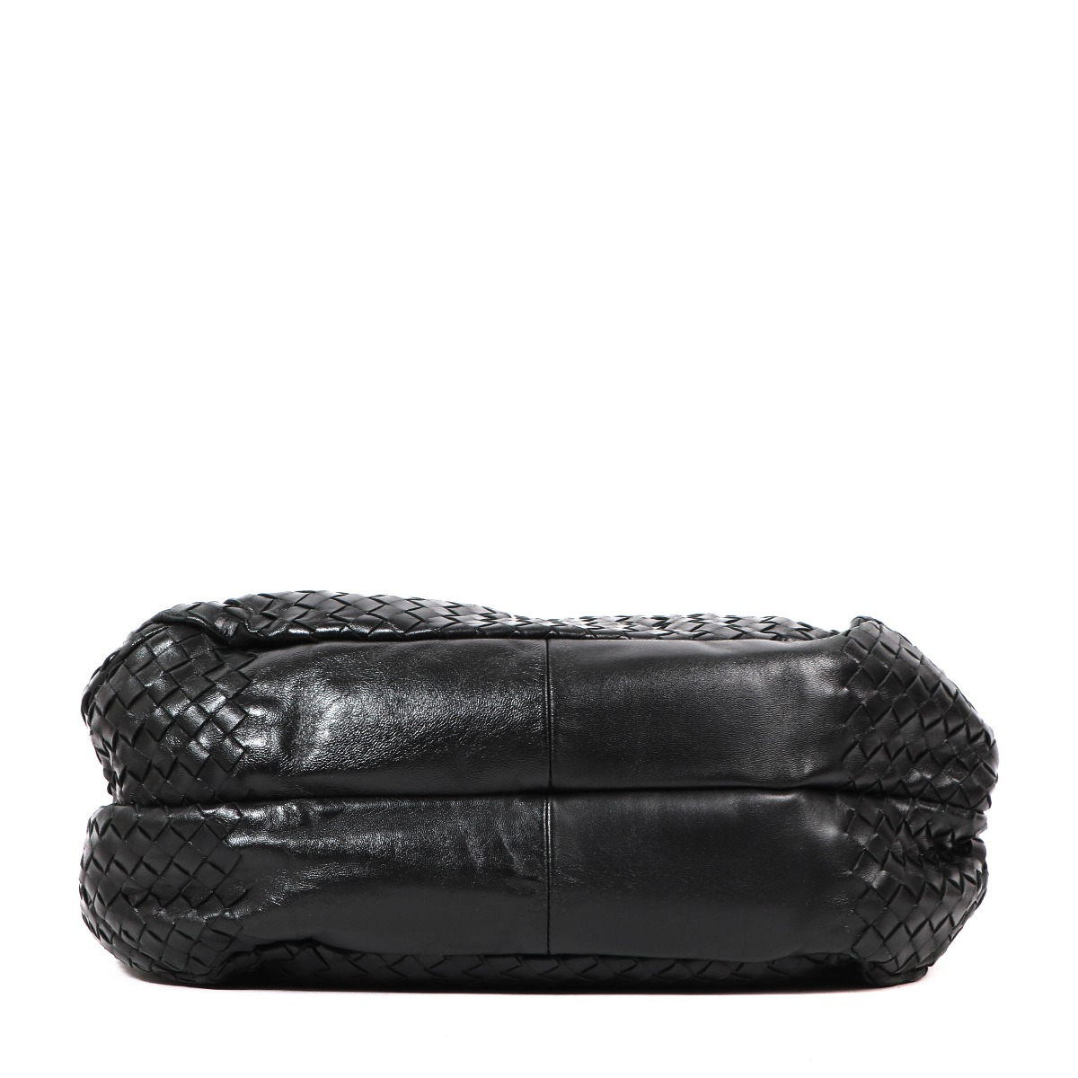 Bottega Veneta Black Intrecciato Campano Medium Hobo Bag