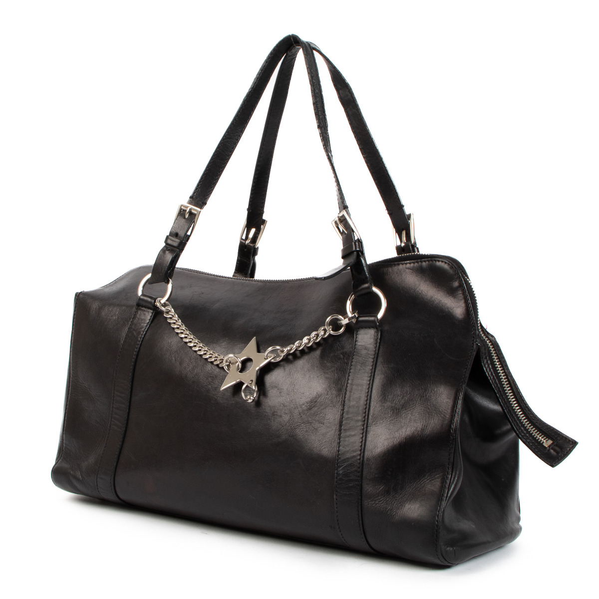 Christian Dior Black Hardcore Star Piercing Tote Bag