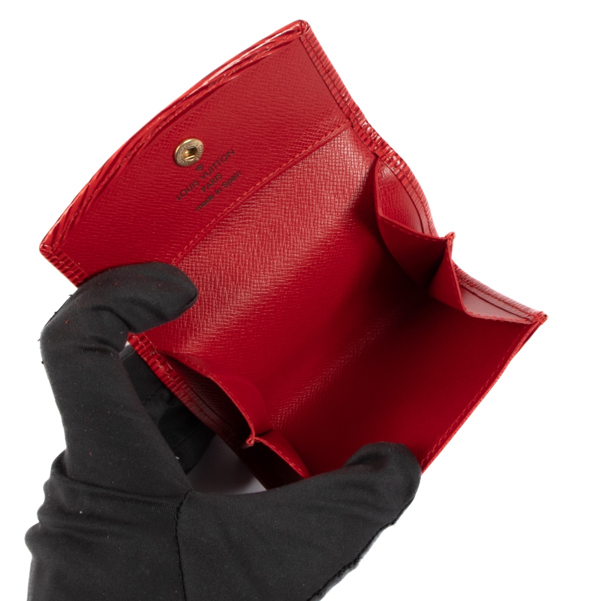 Louis Vuitton Red Epi Leather Coin Wallet ○ Labellov ○ Buy