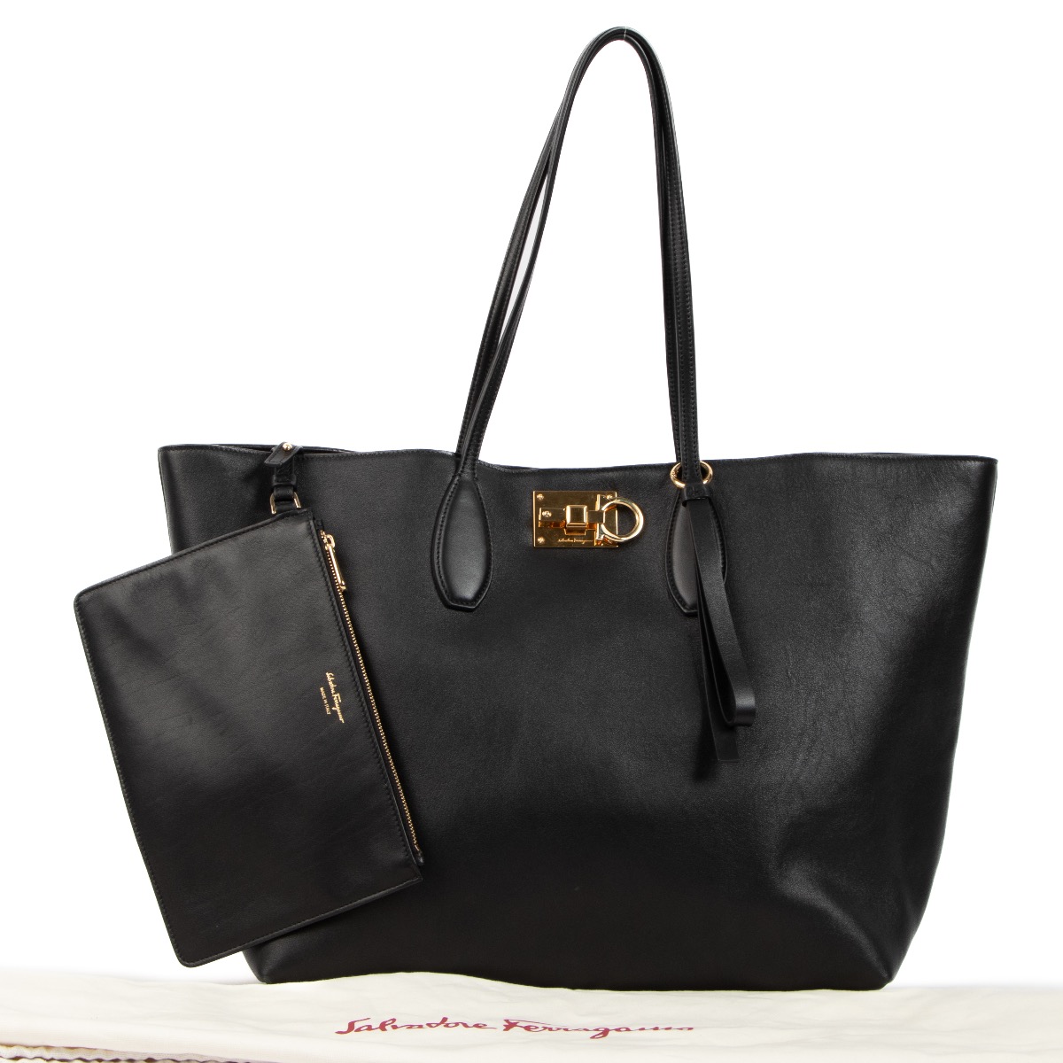 Ferragamo gancini tote bag deals