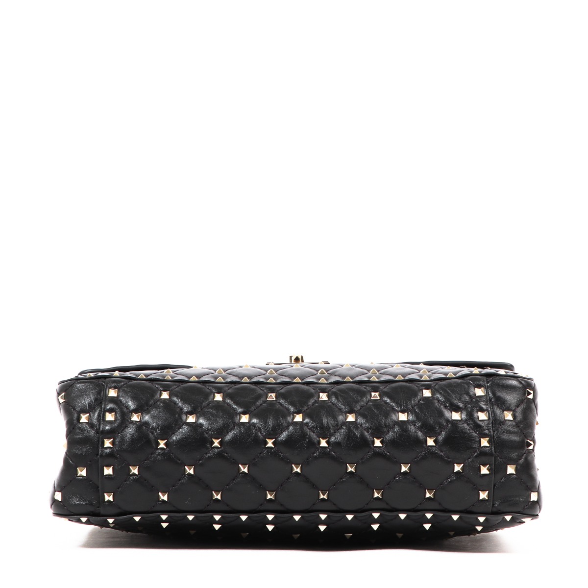 Valentino Garavani Black Large Rockstud Spike Nappa Bag