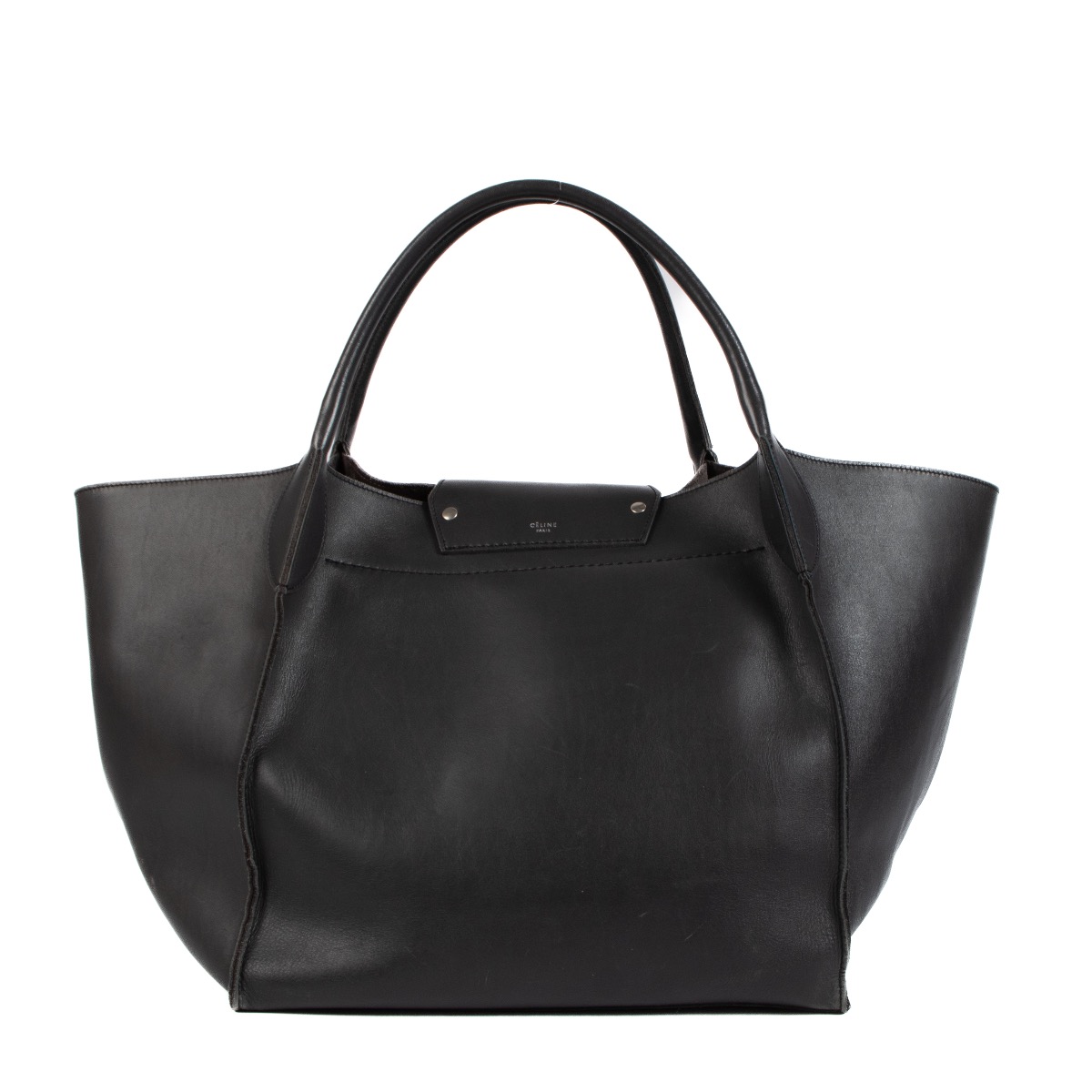 Celine Dark Grey Smooth Leather Big Bag Labellov Buy and