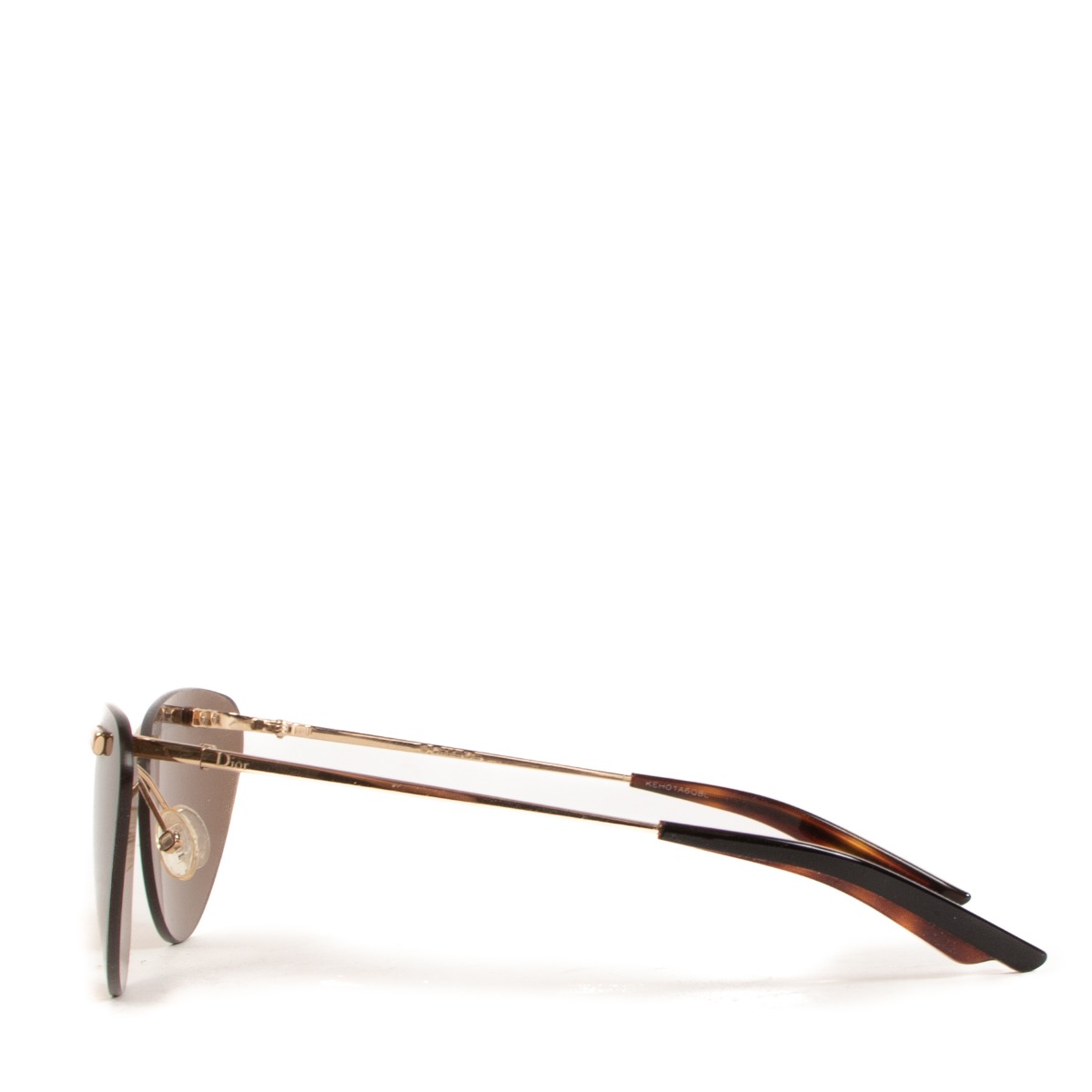Christian Dior Brown Gold Diorette Sunglasses ○ Labellov