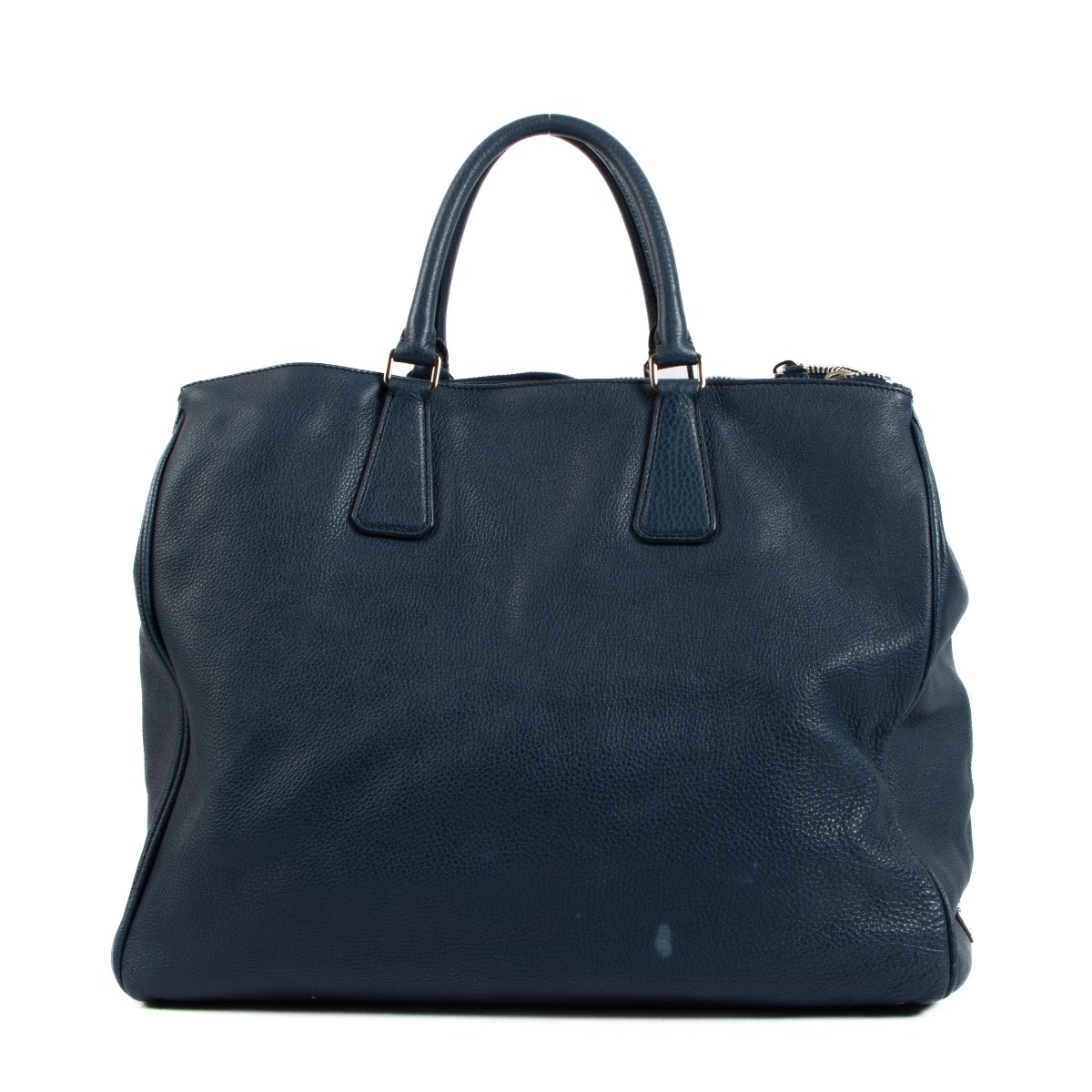 Prada Blue Vitello Daino Large Tote Bag ○ Labellov ○ Buy