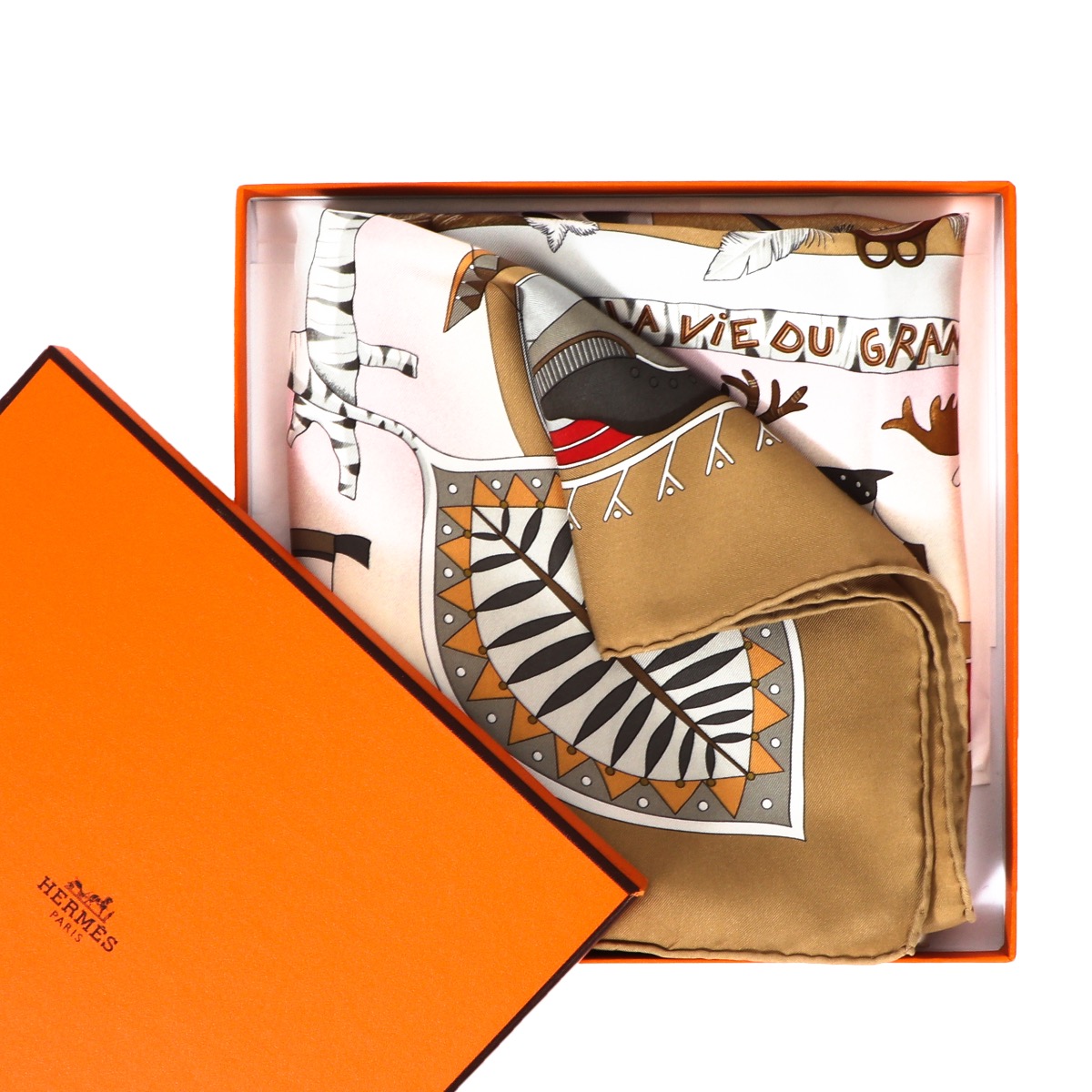 HERMES L'ÉTÉ DE LOULA シルクスカーフ HERMES スカーフ シルク100