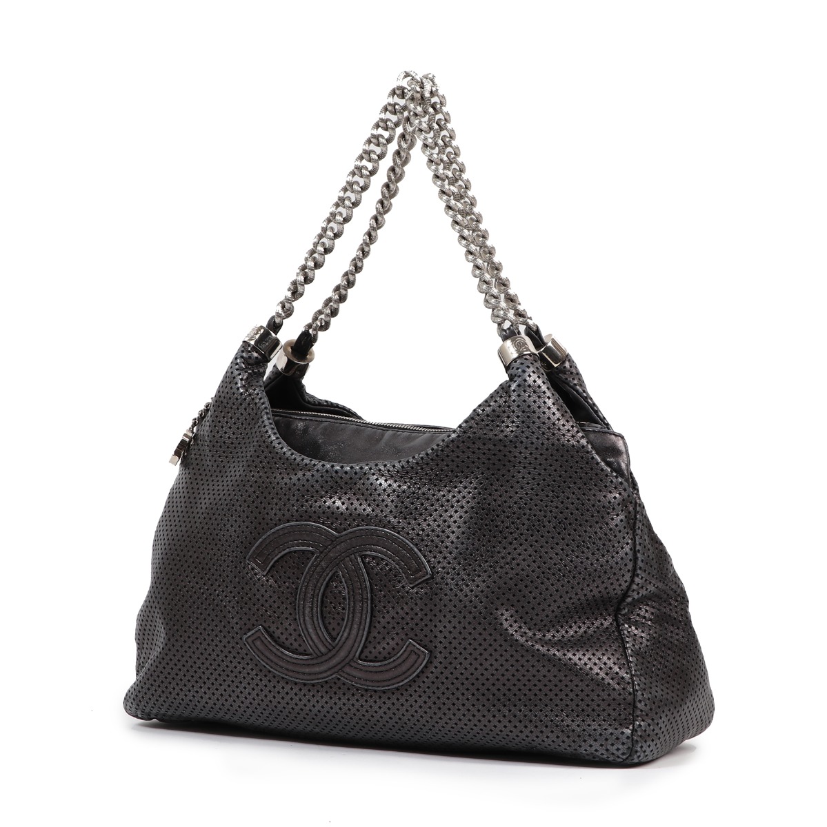 [JILLSTUART]★REVUE NYLON LOGO CHAIN CROSS HOBO BAG ☆JILLSTUART☆ Rev Nylon Logo Print Small Chain Hobo Bag JLB