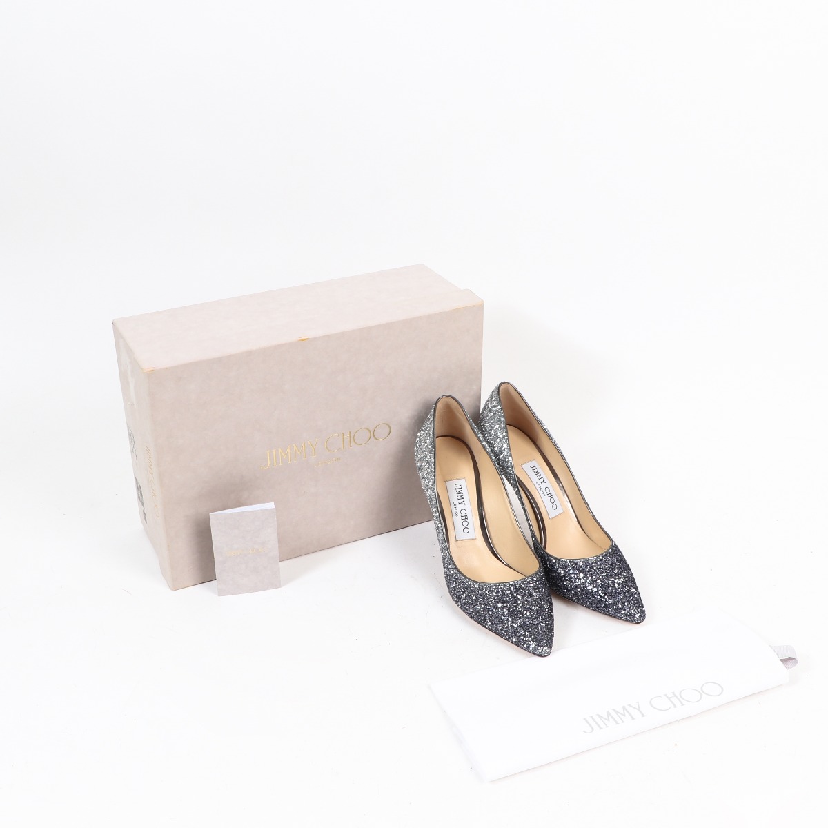 Jimmy Choo Silver Navy Romy 85 Pumps Labellov Buy and Sell
