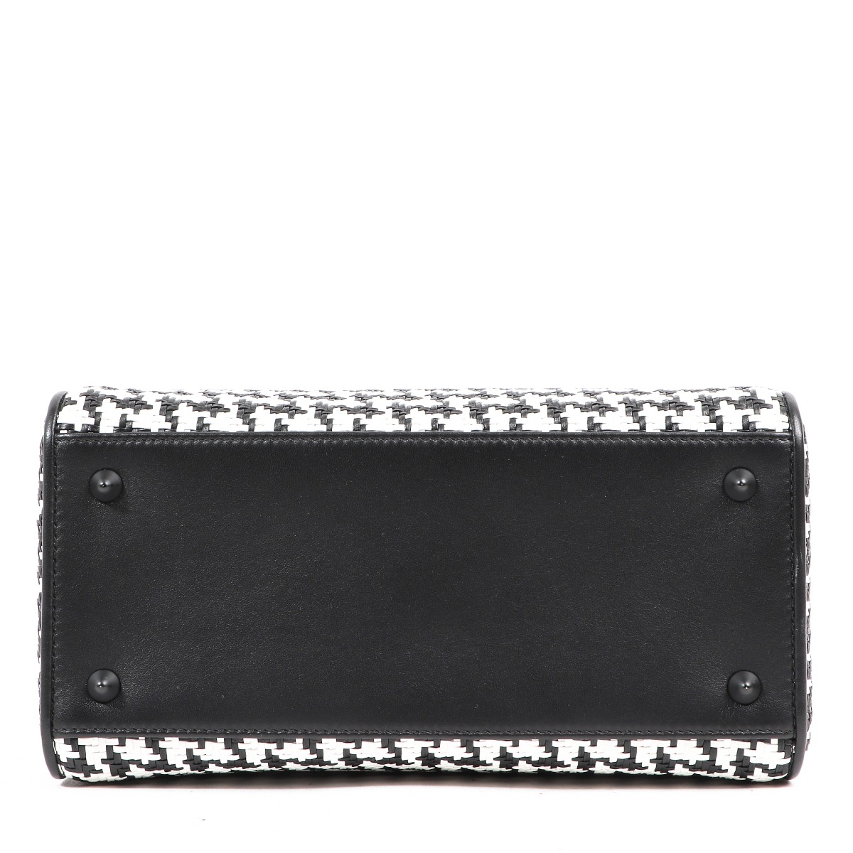 Christian Dior Lady Dior Medium Woven Houndstooth Sheepskin Bag