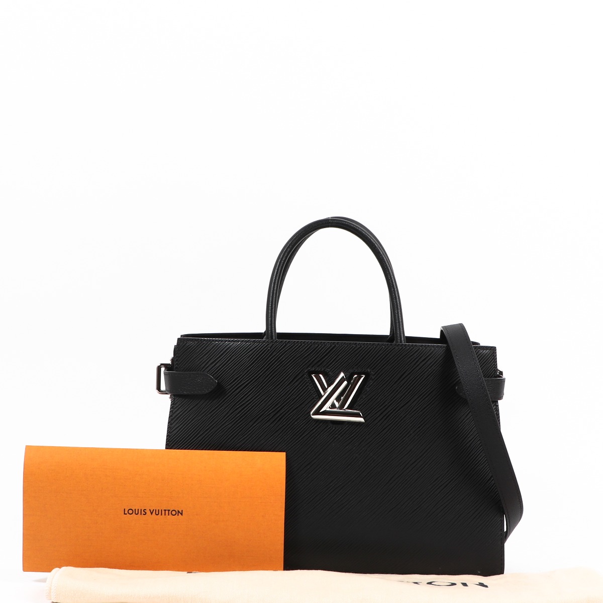 Louis Vuitton Black Epi Leather Twist Tote Top Handle Bag