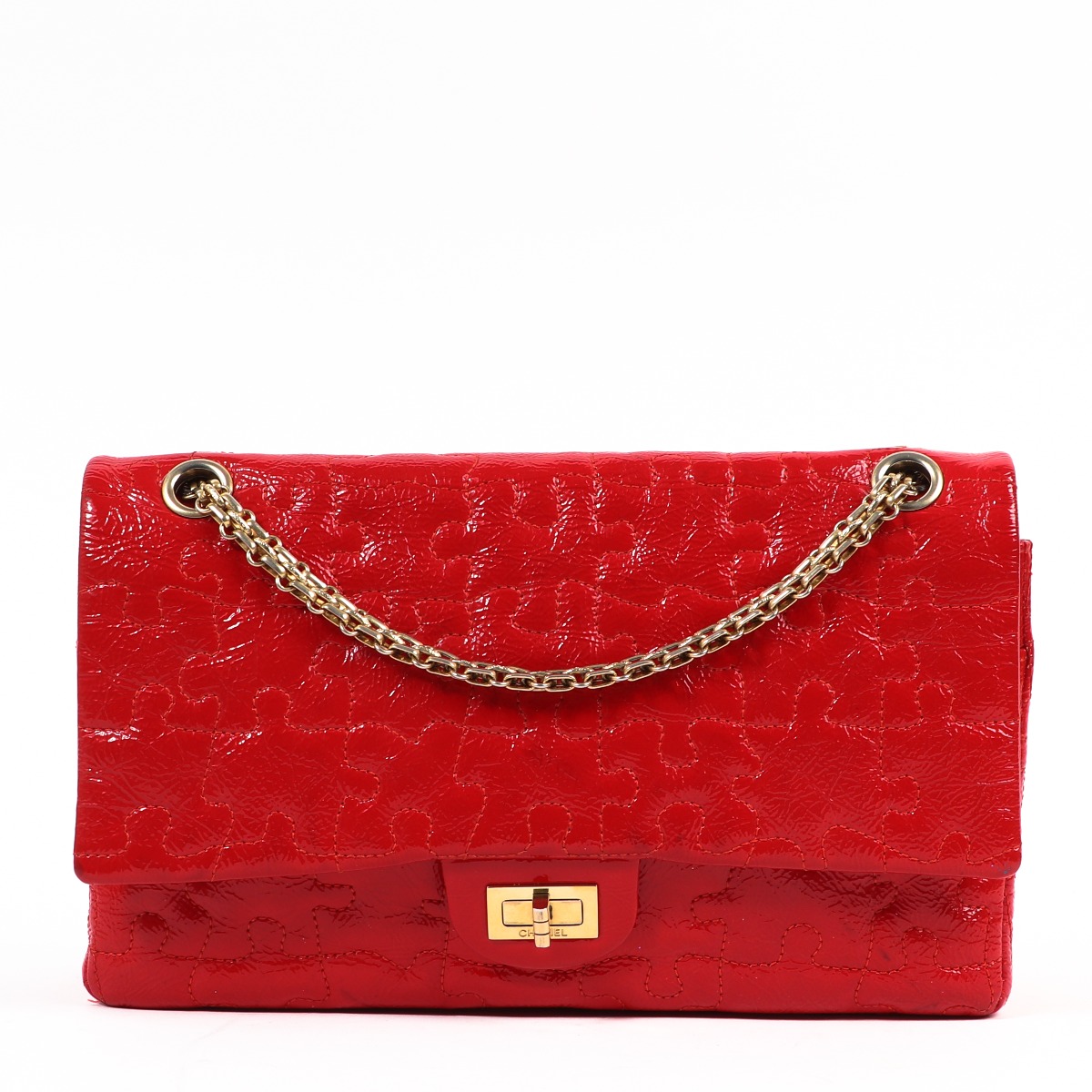 Chanel Red Puzzle Patent Leather Reissue Large 2.55 Bag ○ Labellov ○ Buy  and Sell Authentic Luxury