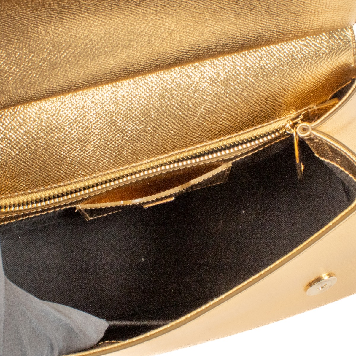 【関税＆送料込み】Dolce & Gabbana Gold Sicily Medium Handb ll07432_gold_leather_top_handl