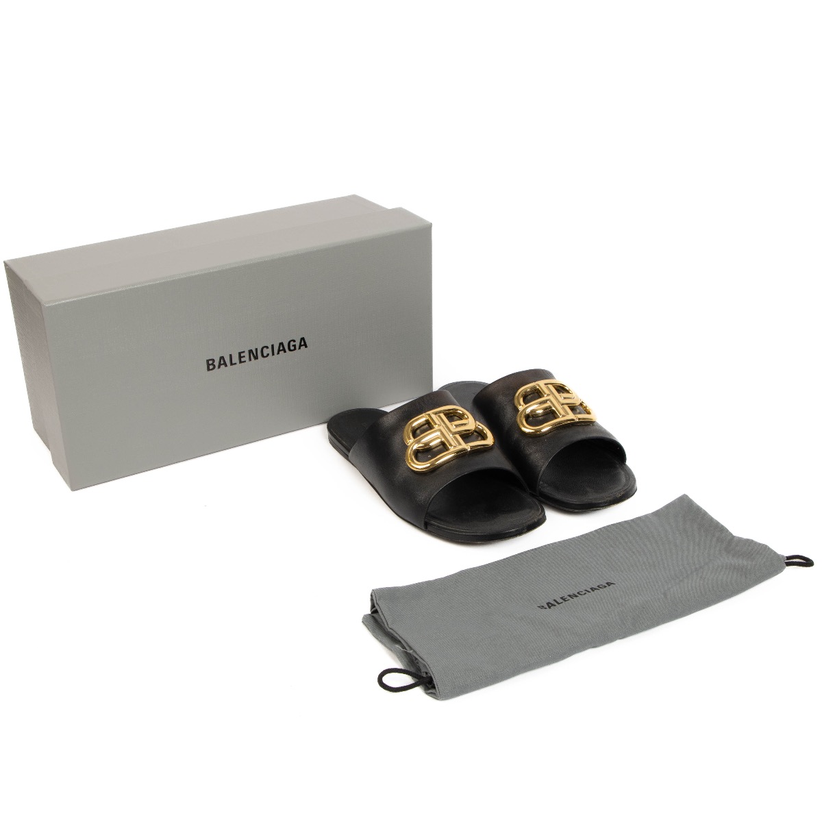 【BALENCIAGA】BB ロゴ プレート ヒール ミュール☆SALE中 中古・古着通販】BALENCIAGA (バレンシアガ) BBロゴブロック