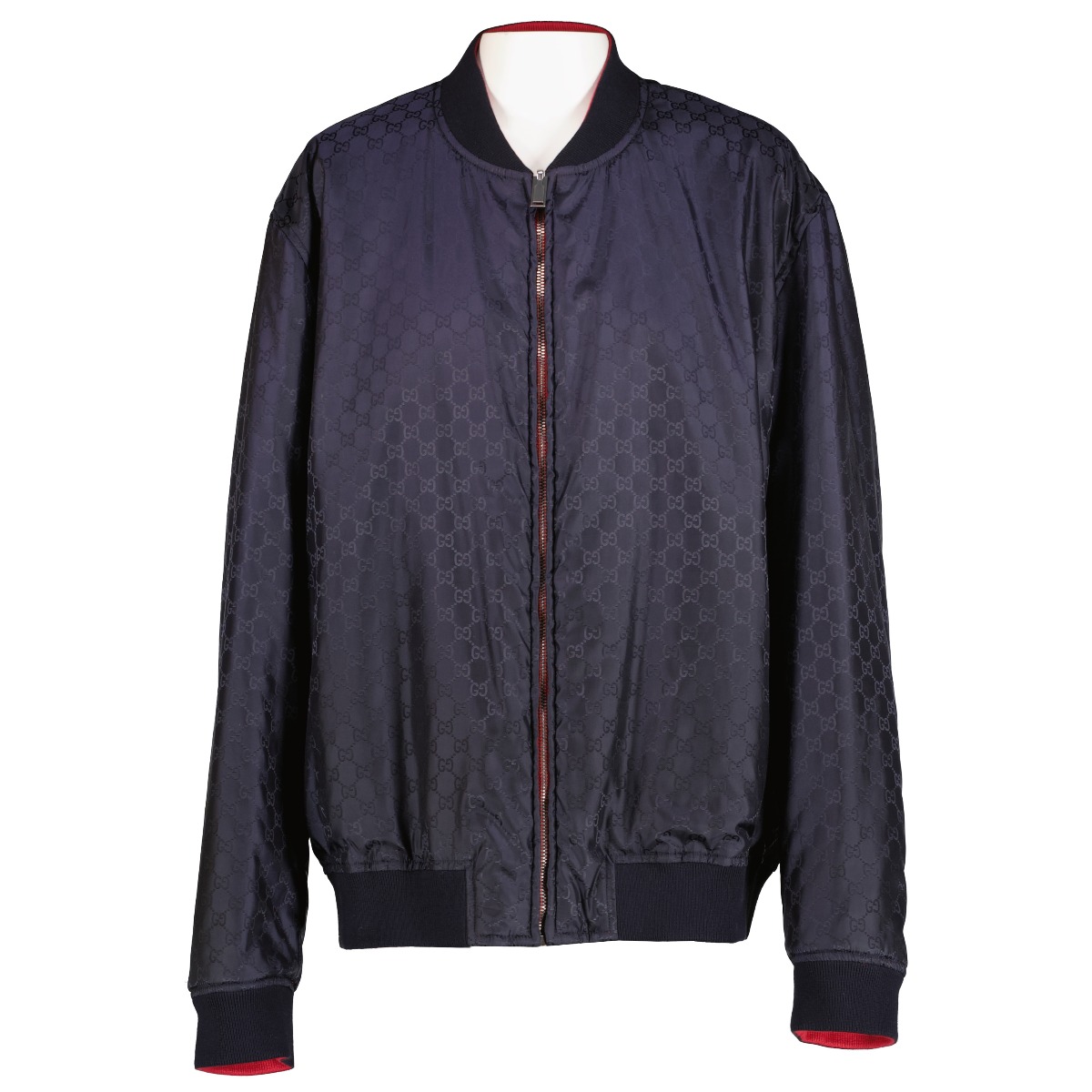 Gucci reversible gg jacquard nylon bomber jacket online