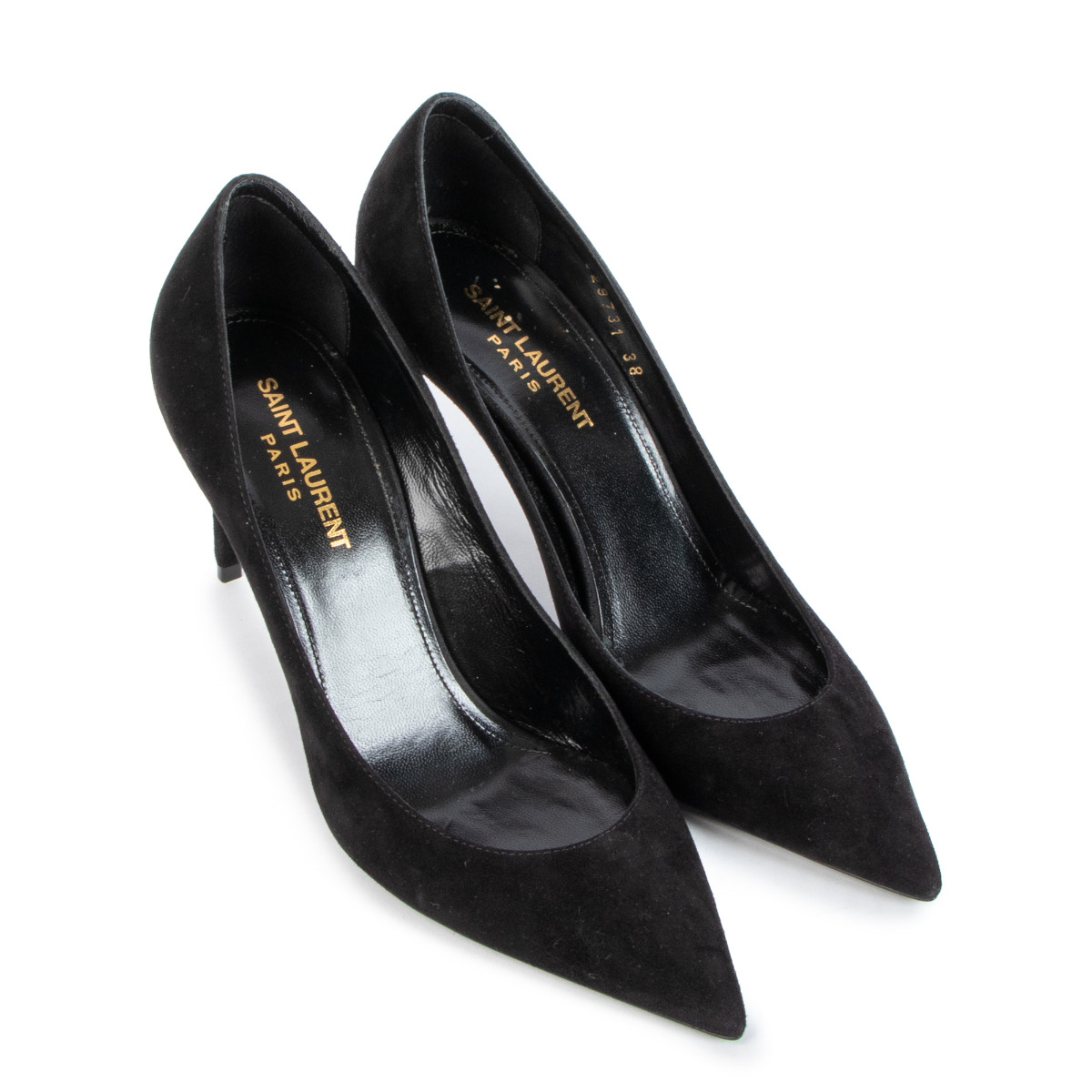 Black Lee 110 patent-leather slingback pumps | Saint Laurent | MATCHES UK