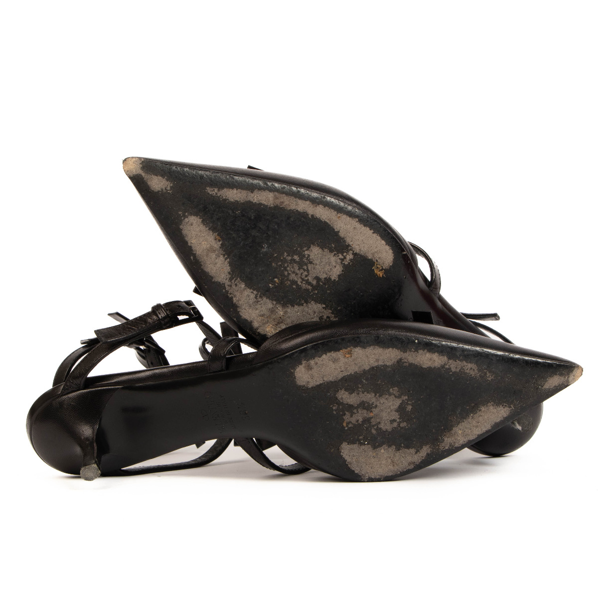 Valentino Garavani Black French Bows Kitten Heels - size 38