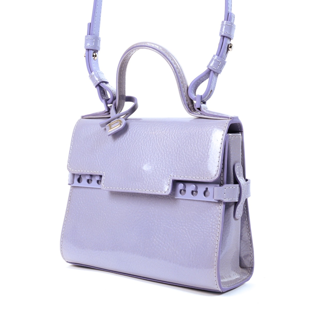 Delvaux Tempete Micro Patent Bag - Neutrals Handle Bags, Handbags