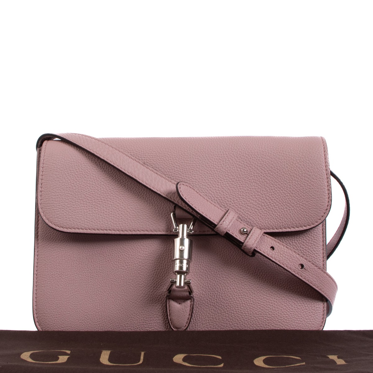 Gucci Mauve Jackie Soft Flap Bag ○ Labellov ○ Buy and Sell Authentic Luxury