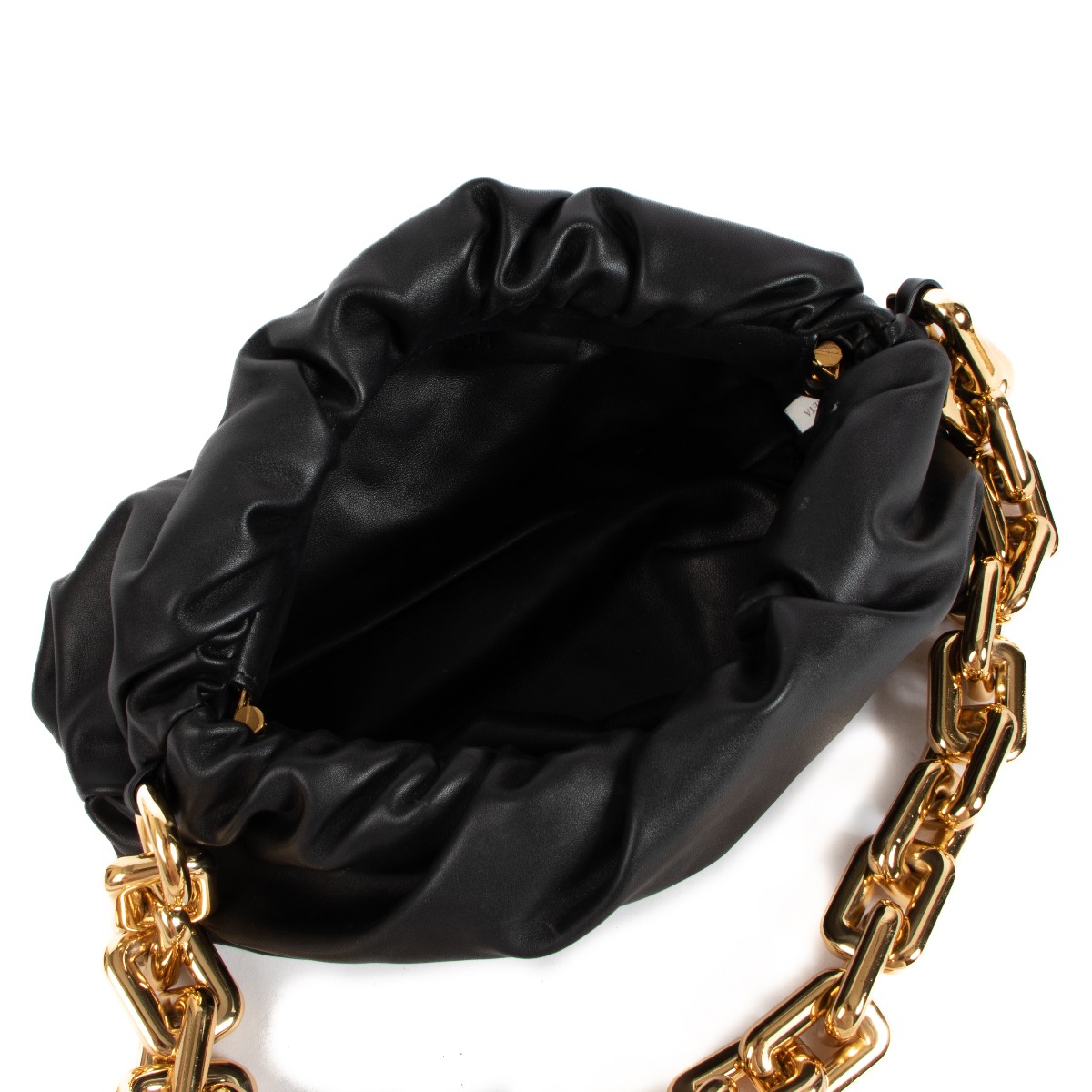 Gold Chain Pouch Bag Dupe Handbag, Purse, Leather, Gold Handle