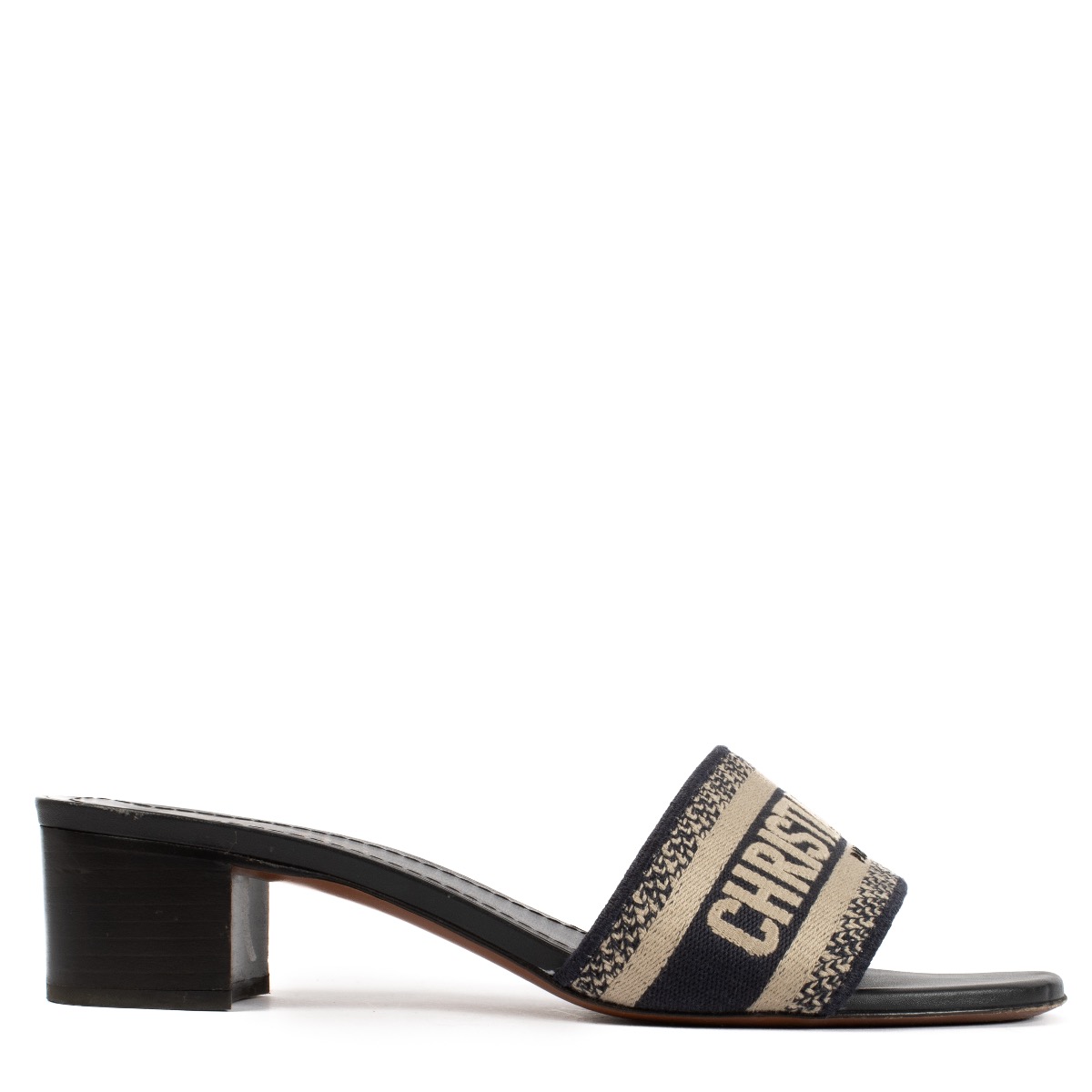 【美品】Dior ミュール Dway 38 Dior Black Dway Heeled Mules - Size 38 ○ Labellov ○ Buy