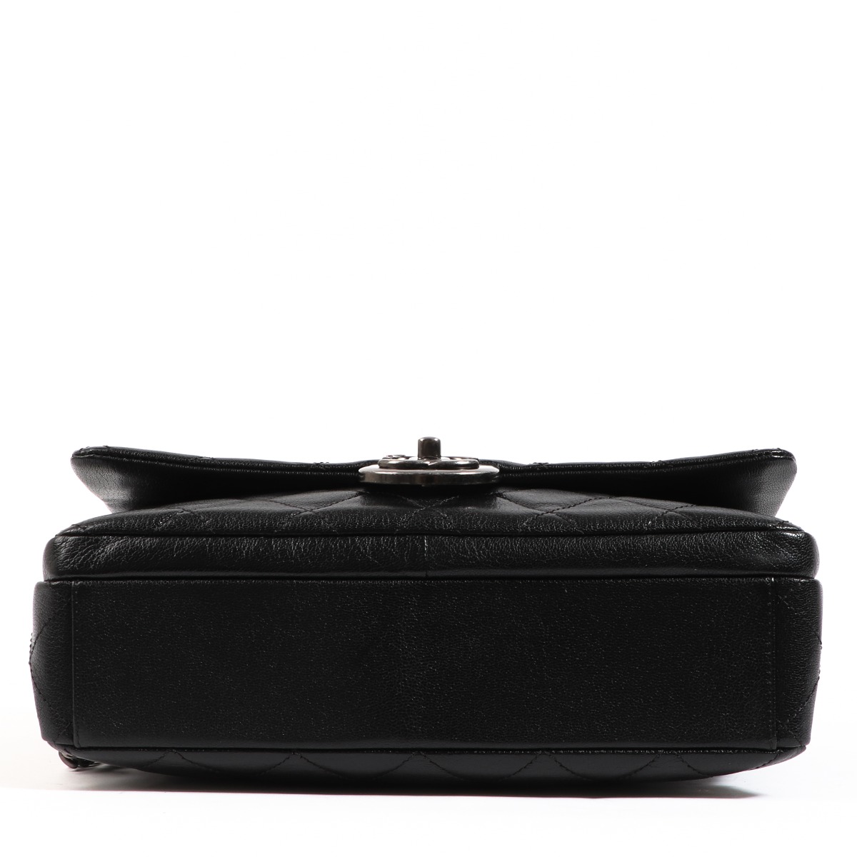 Chanel Black Goatskin Double Carry Flap Bag ○ Labellov