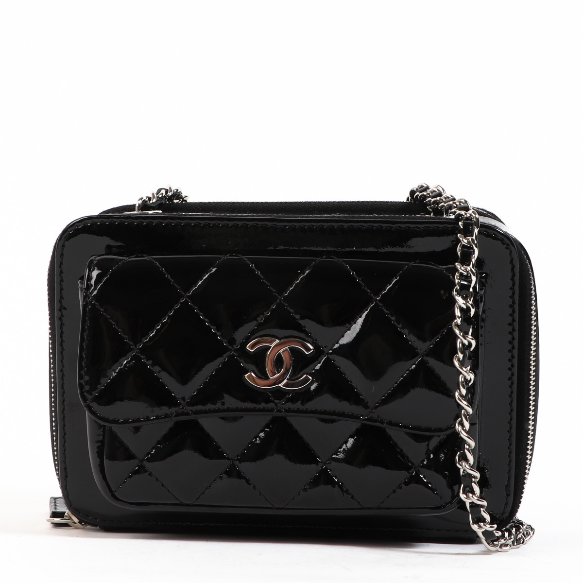 Chanel Black Caviar Leather Small Vanity Crossbody Bag ○ Labellov