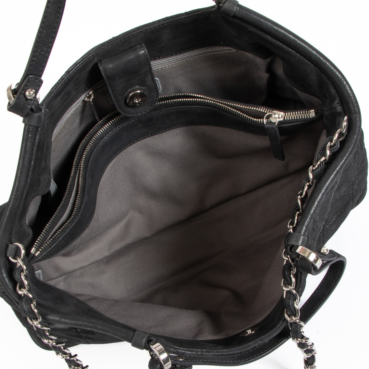 Chanel Black Iridescent Calfskin Sea Hit Tote Bag