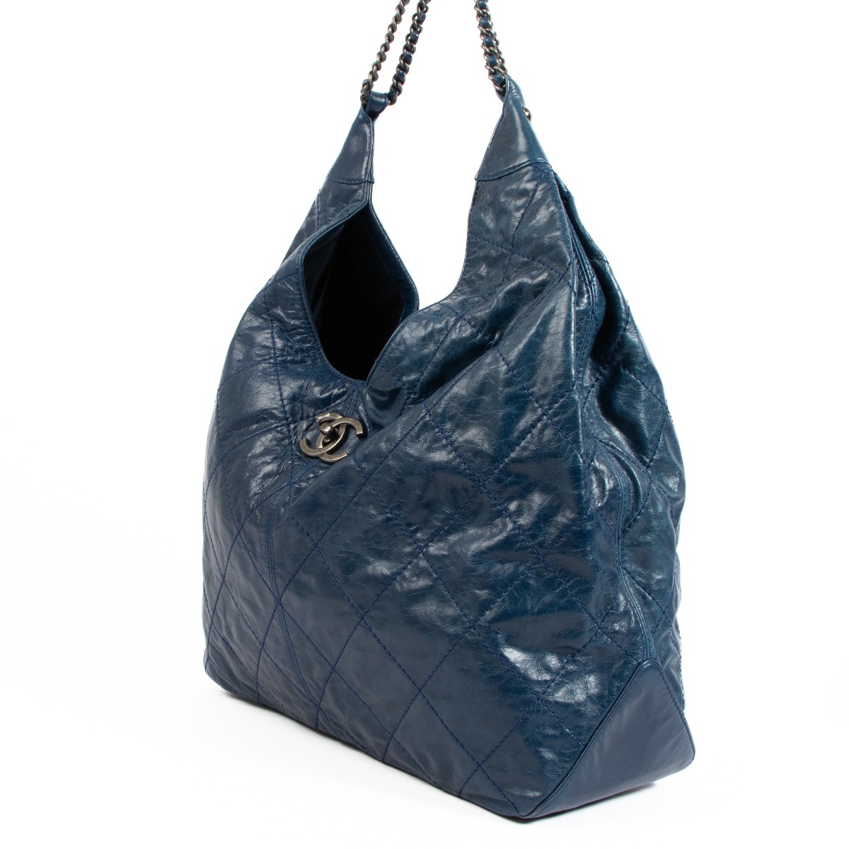 Chanel Blue Aged Calfskin Coco Supple Hobo Bag ○ Labellov ○ Buy and Sell  Authentic Luxury